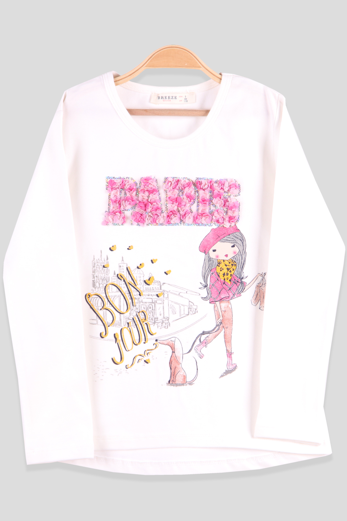 Breeze Kız Çocuk Body  Ekru (5-10 Yaş)