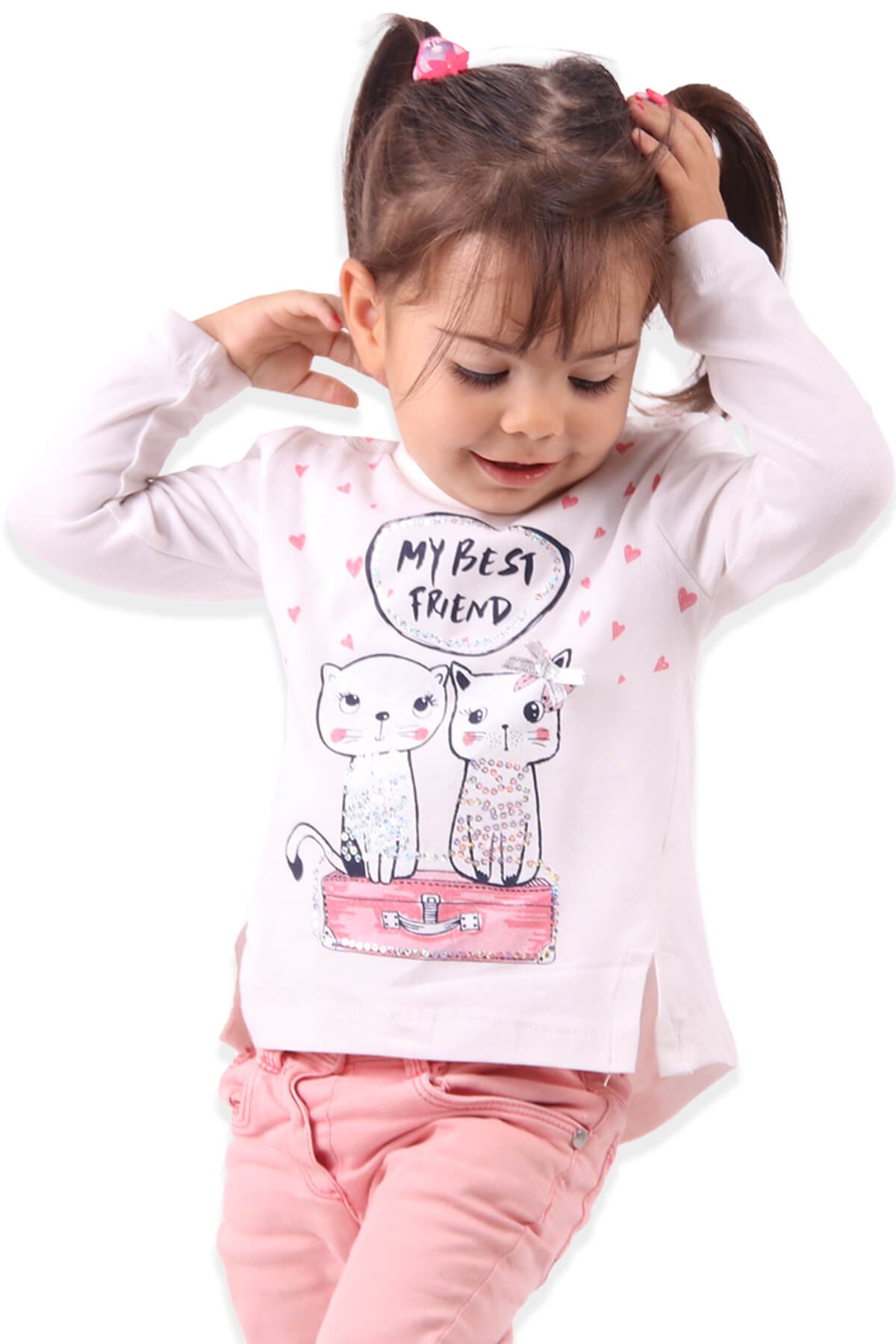 BREEZE Kız Çocuk Body Fiyonklu Ekru (1-4 Yaş)