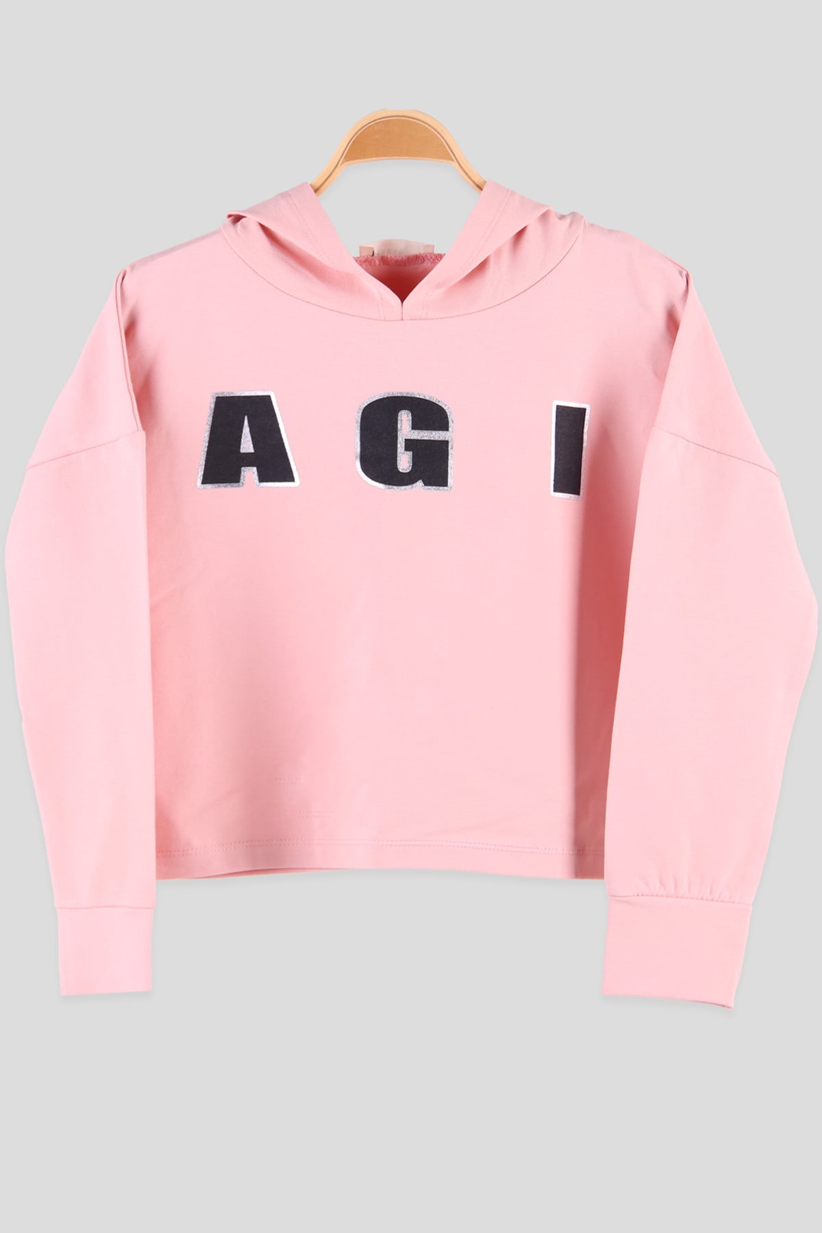 Breeze Kız Çocuk Body Göbek Üstü Kapüşonlu Pembe (8-14 Yaş)