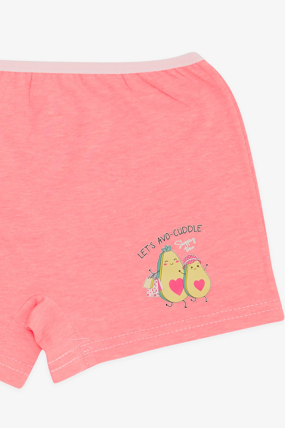 Breeze Kız Çocuk Boxer Avokado Baskılı Neon Pembe (5-11 Yaş)
