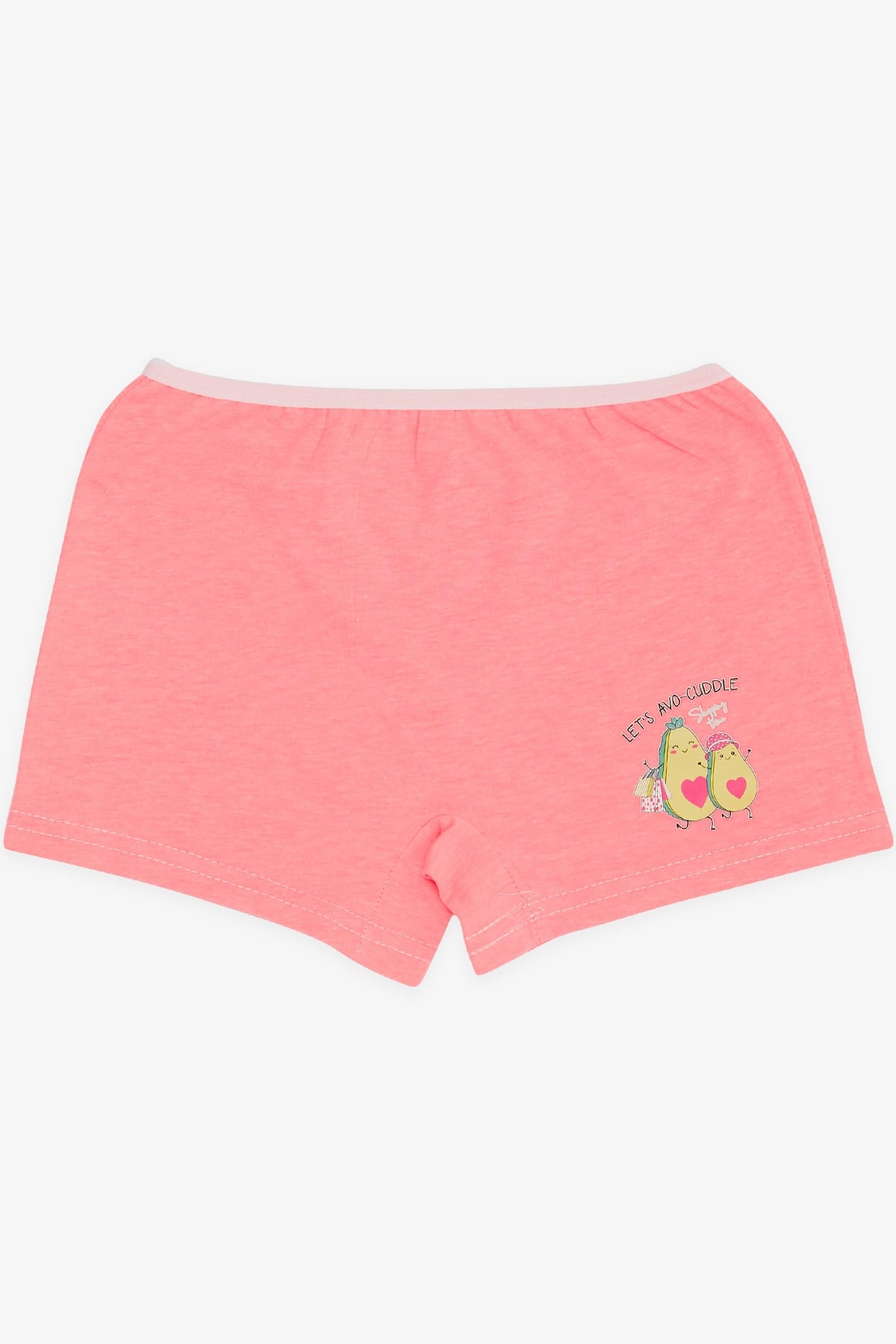 Breeze Kız Çocuk Boxer Avokado Baskılı Neon Pembe (5-11 Yaş)