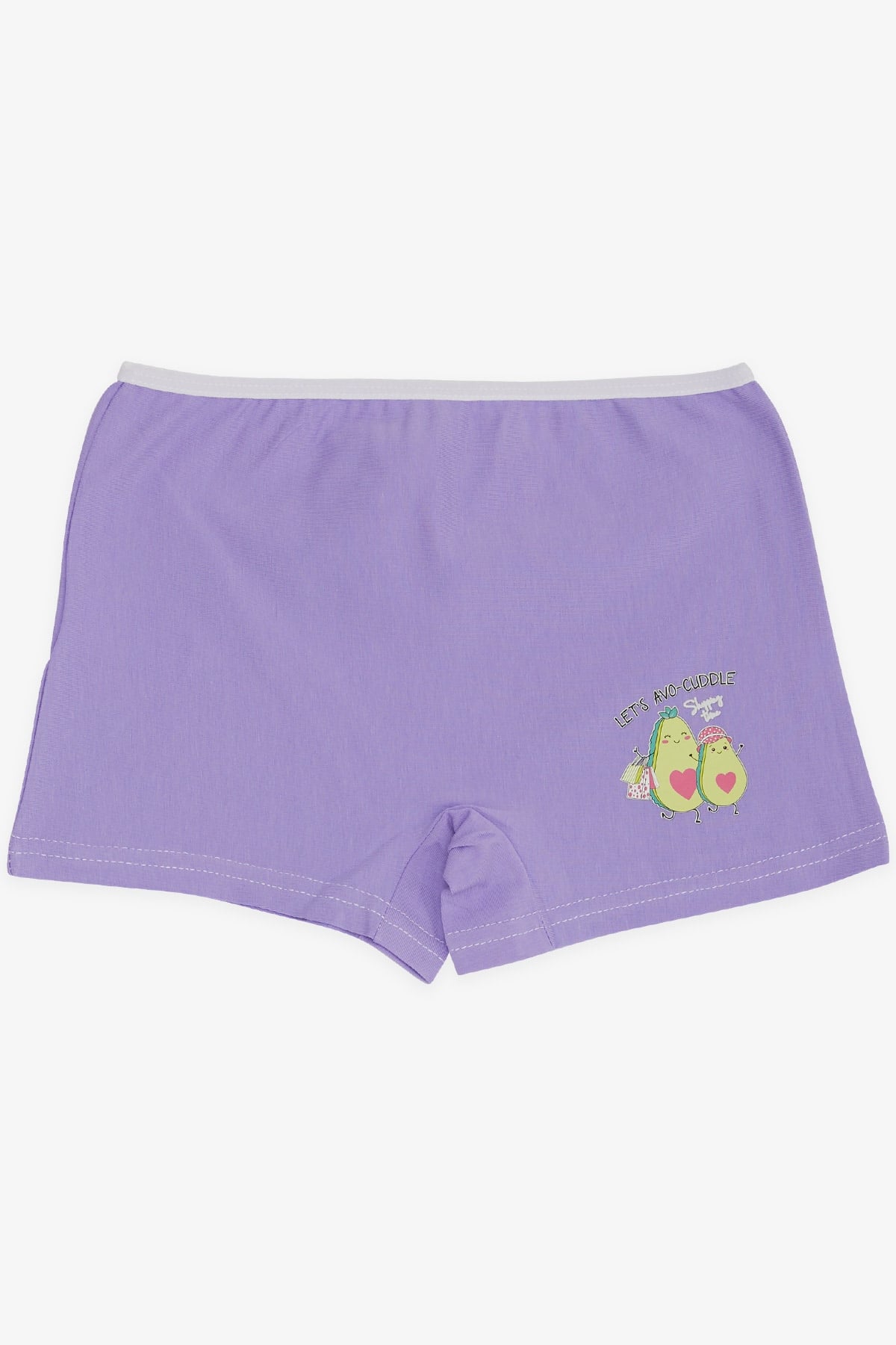 Breeze Kız Çocuk Boxer Avokado Baskılı Lila (5-11 Yaş)