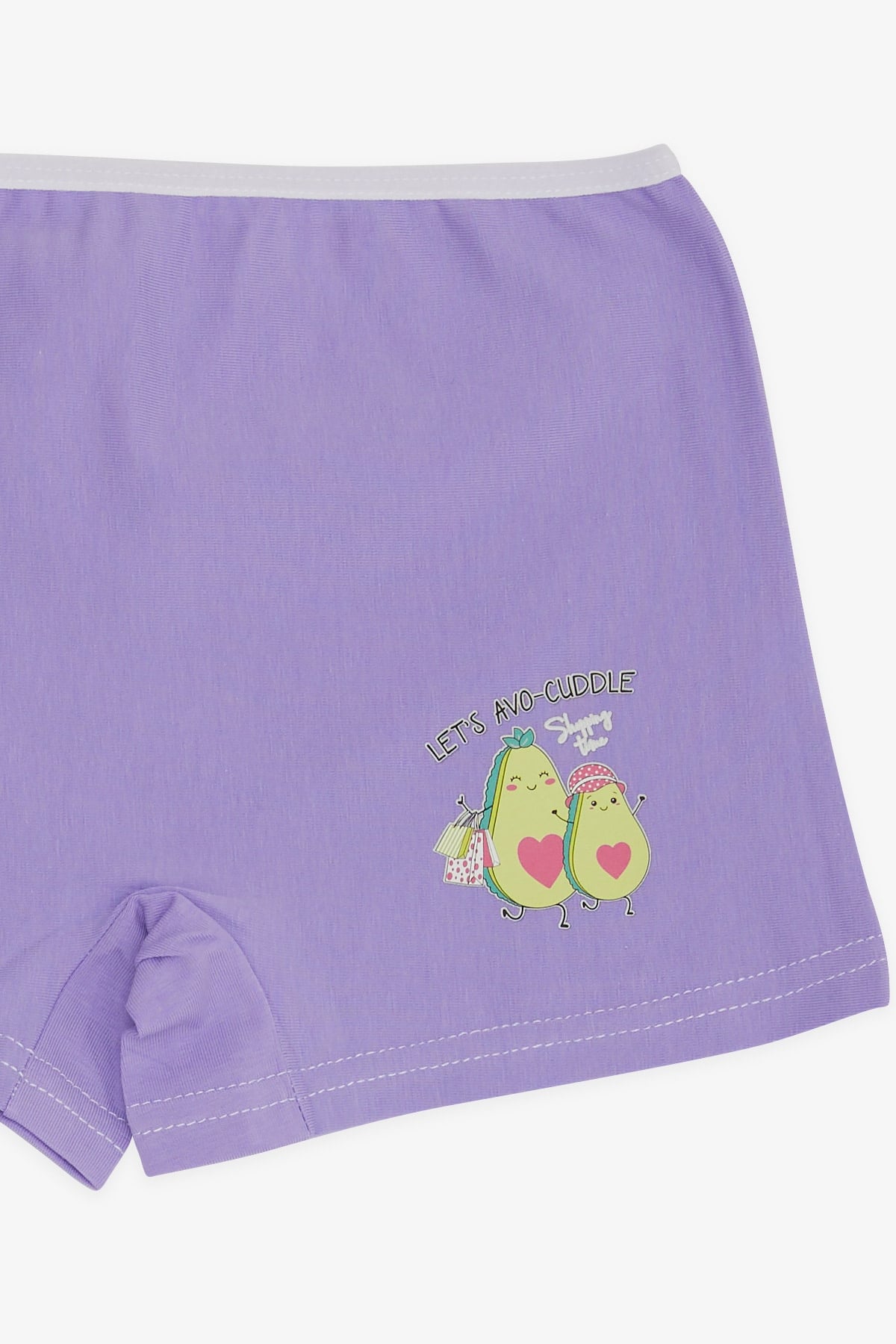 Breeze Kız Çocuk Boxer Avokado Baskılı Lila (5-11 Yaş)