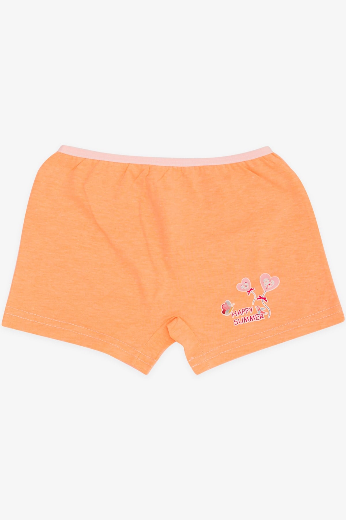 Breeze Kız Çocuk Boxer Baloncuk Baskılı Neon Turuncu (5-11 Yaş)