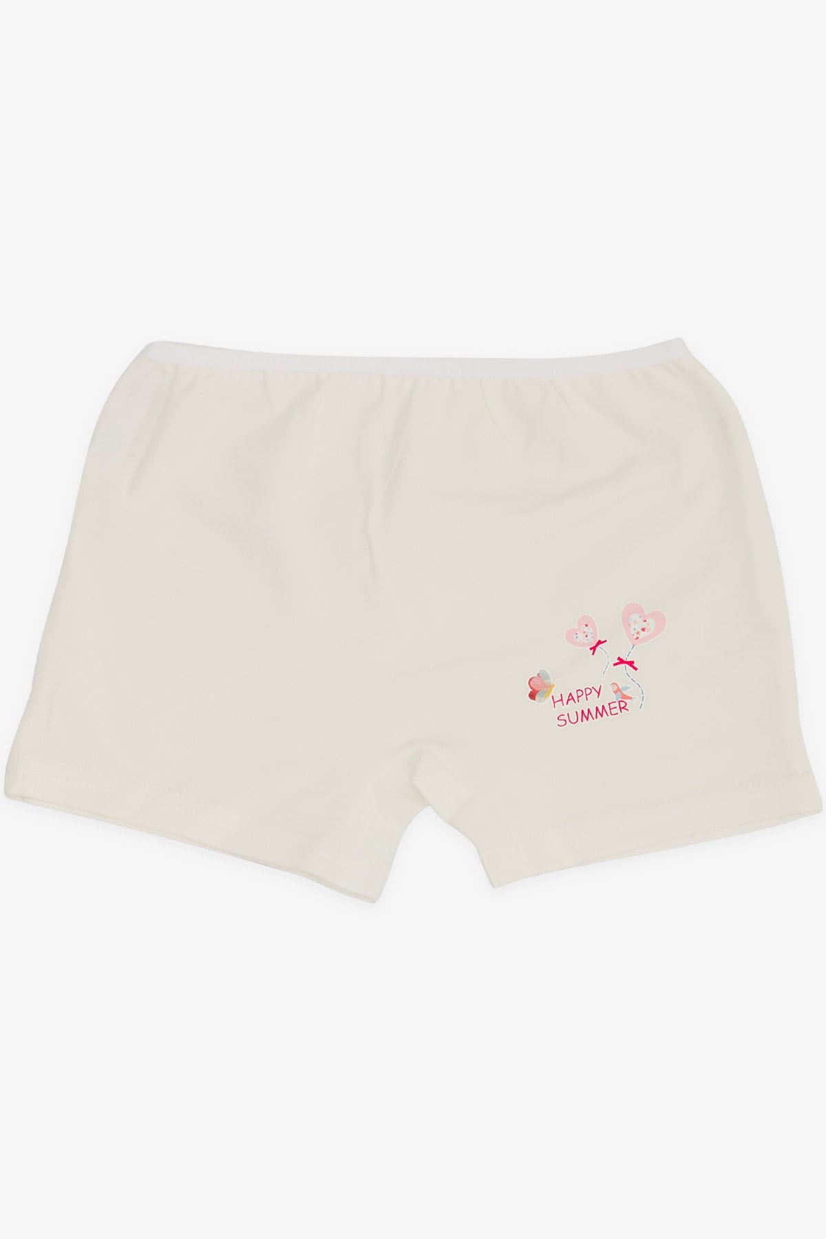 Breeze Kız Çocuk Boxer Baloncuk Baskılı Ekru (5-11 Yaş)