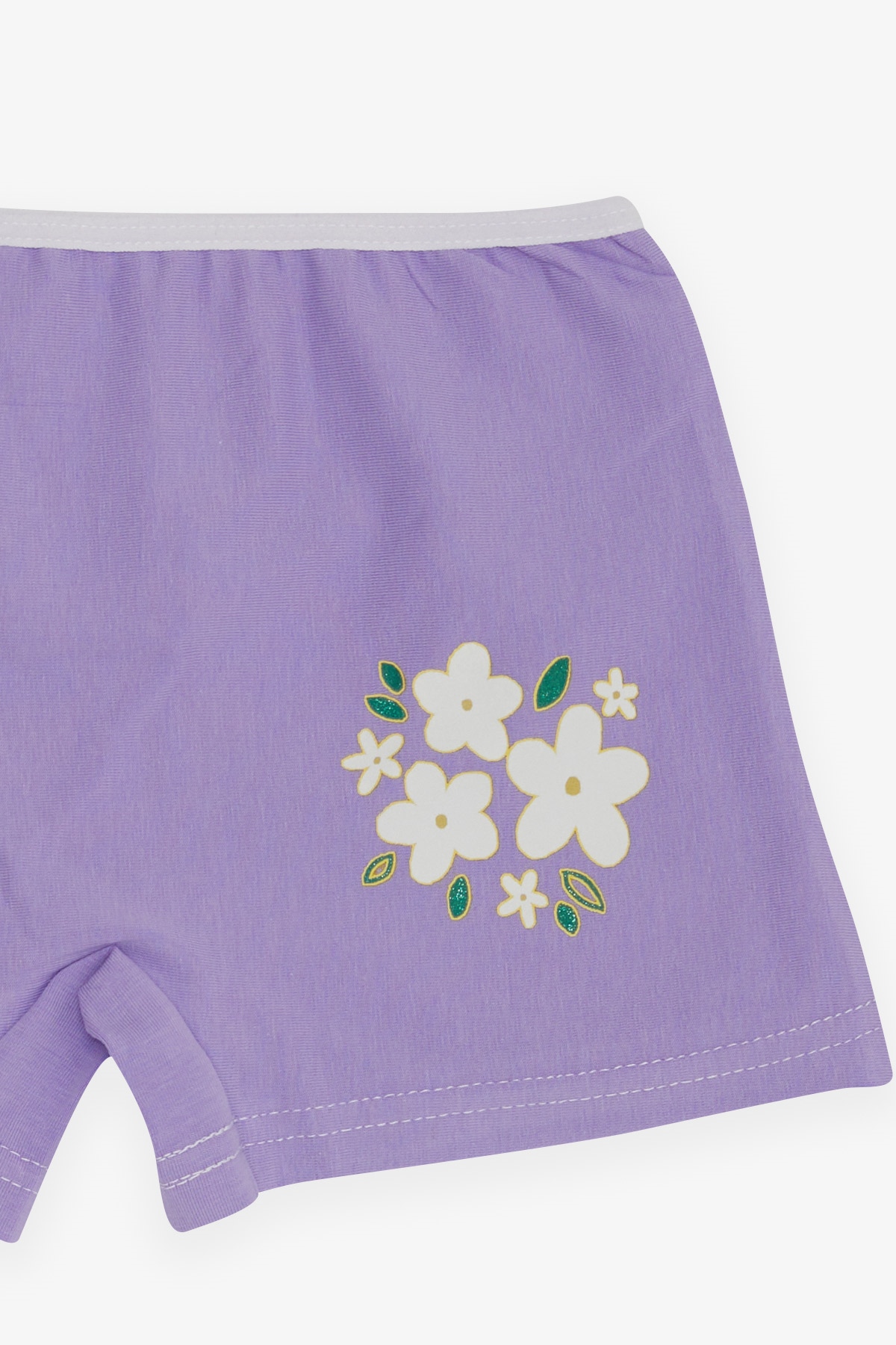 Breeze Kız Çocuk Boxer Çiçek Baskılı Lila (5-11 Yaş)
