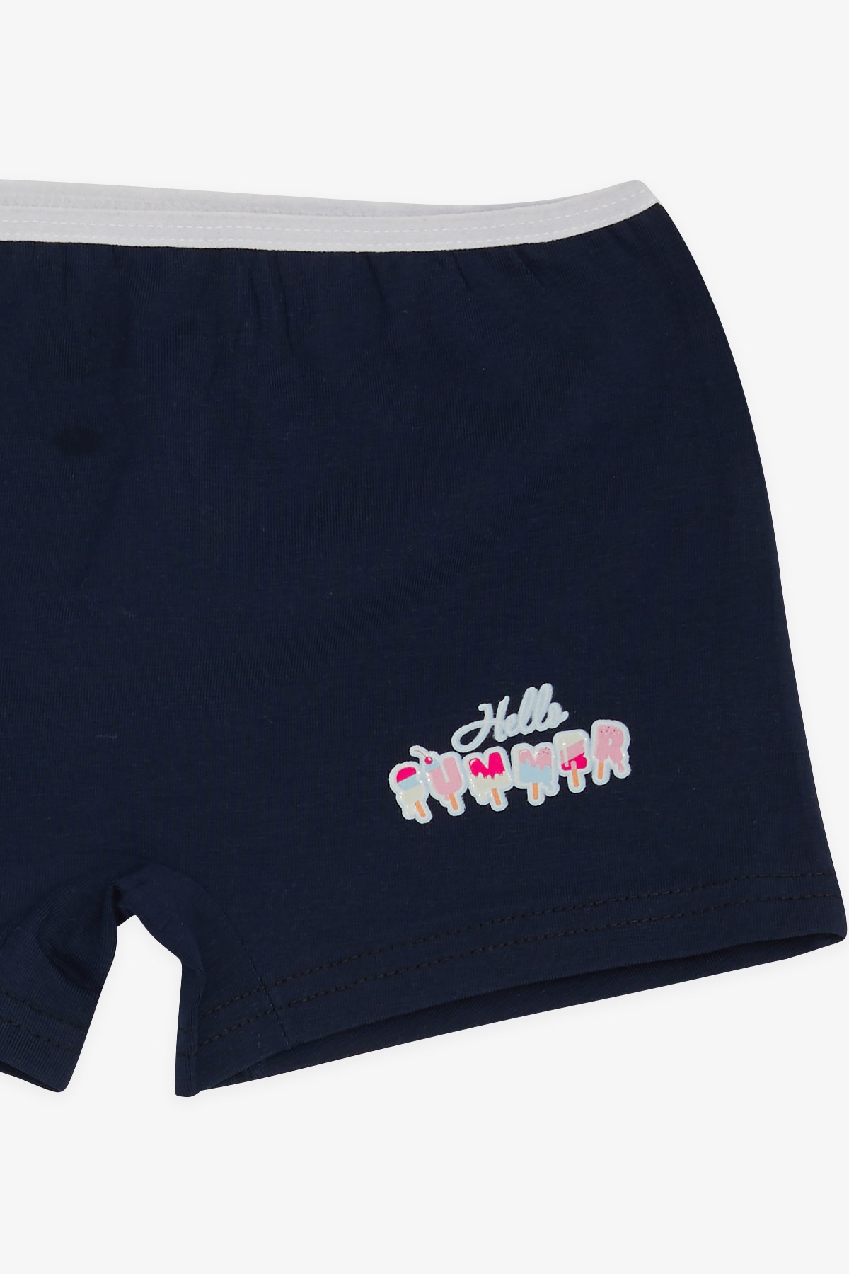 Breeze Kız Çocuk Boxer Dondurma Baskılı Lacivert (5-11 Yaş)