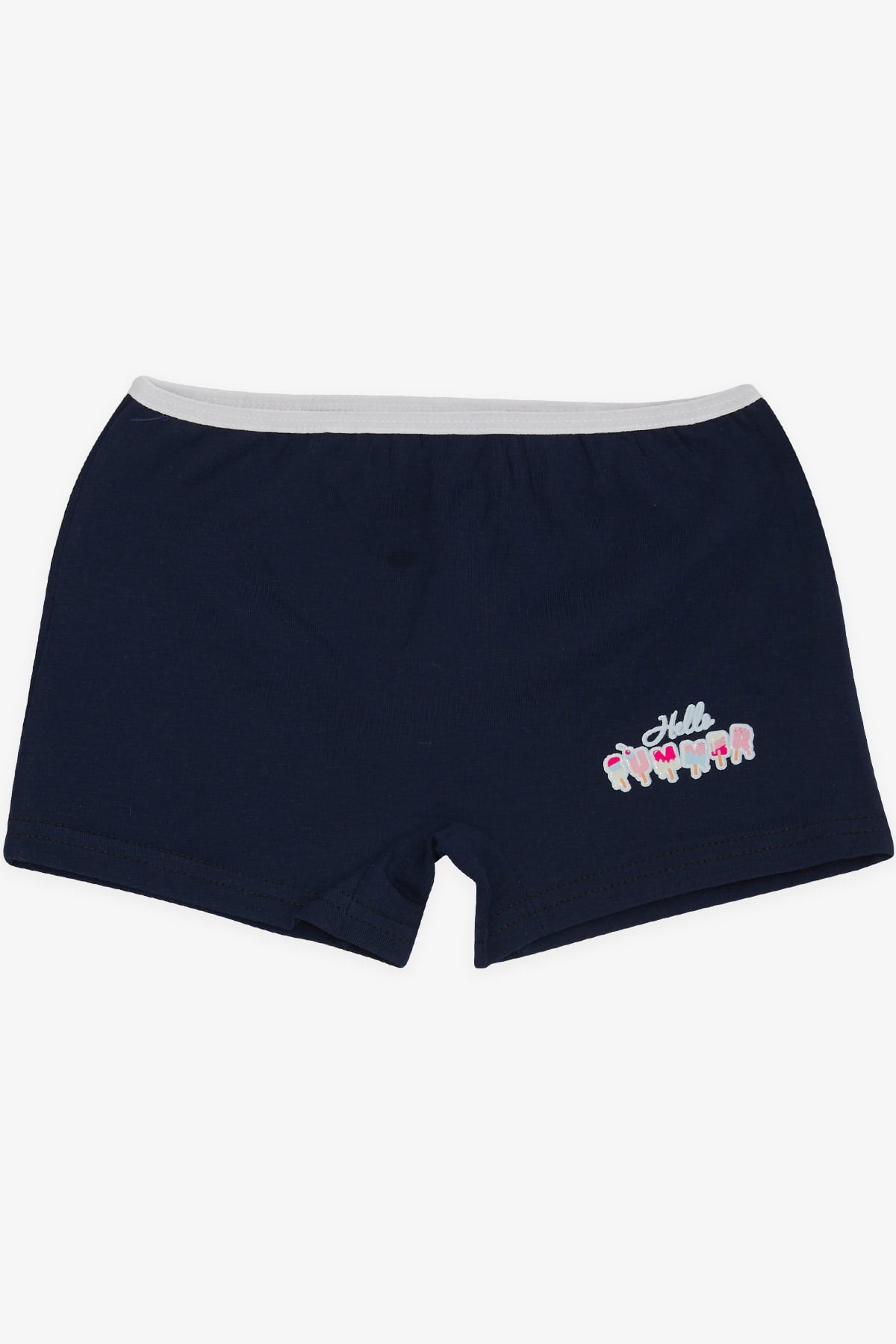 Breeze Kız Çocuk Boxer Dondurma Baskılı Lacivert (5-11 Yaş)