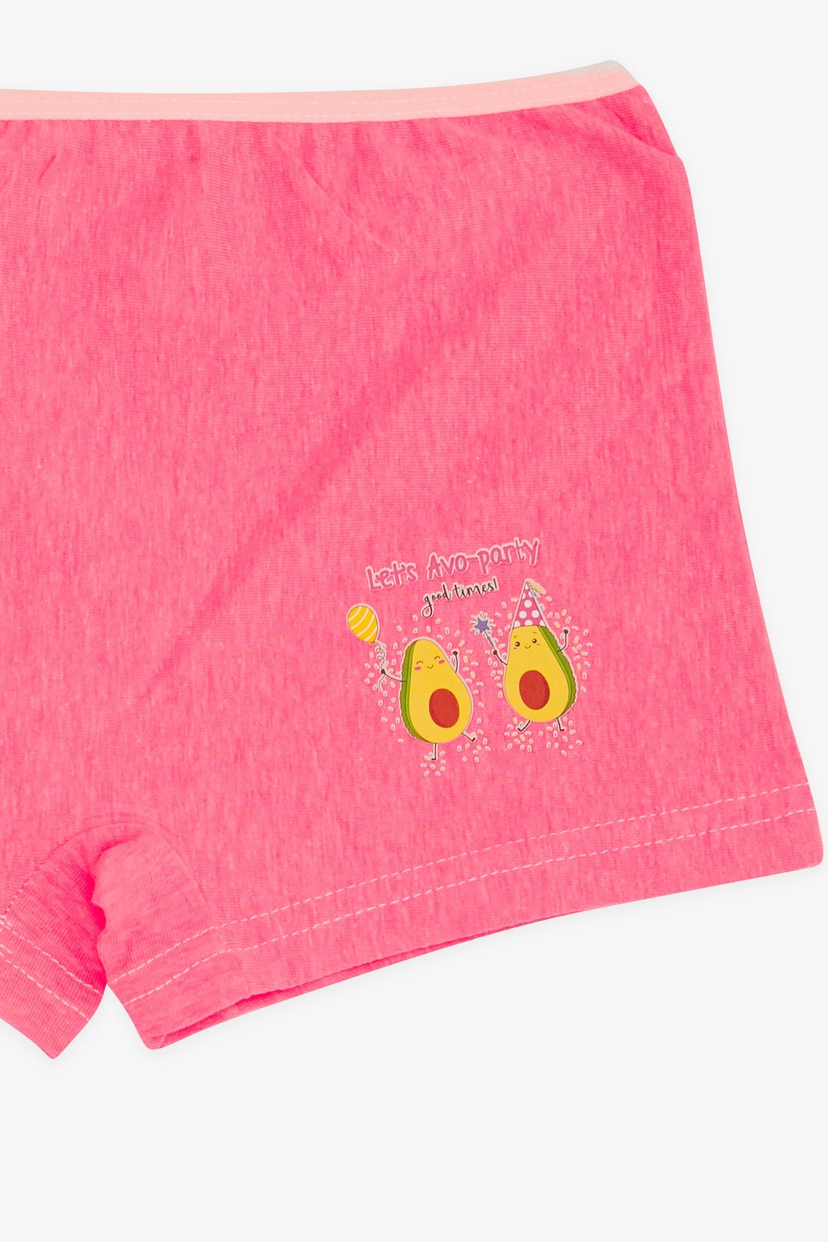 Breeze Kız Çocuk Boxer Eğlenceli Avokado Baskılı Neon Pembe (5-11 Yaş)