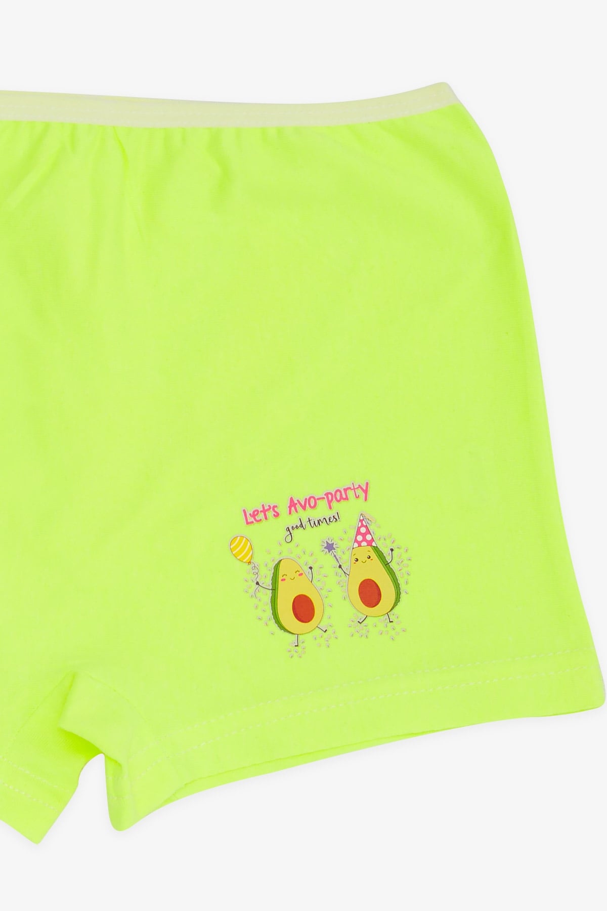 Breeze Kız Çocuk Boxer Eğlenceli Avokado Baskılı Neon Yeşil (5-11 Yaş)