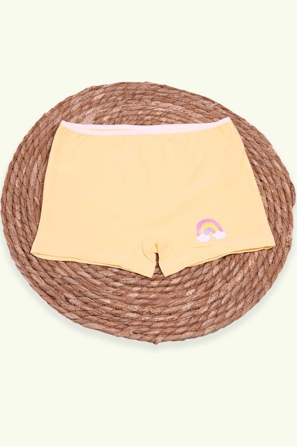 Breeze Kız Çocuk Boxer Gökkuşağı Baskılı Sarı (14 Yaş)