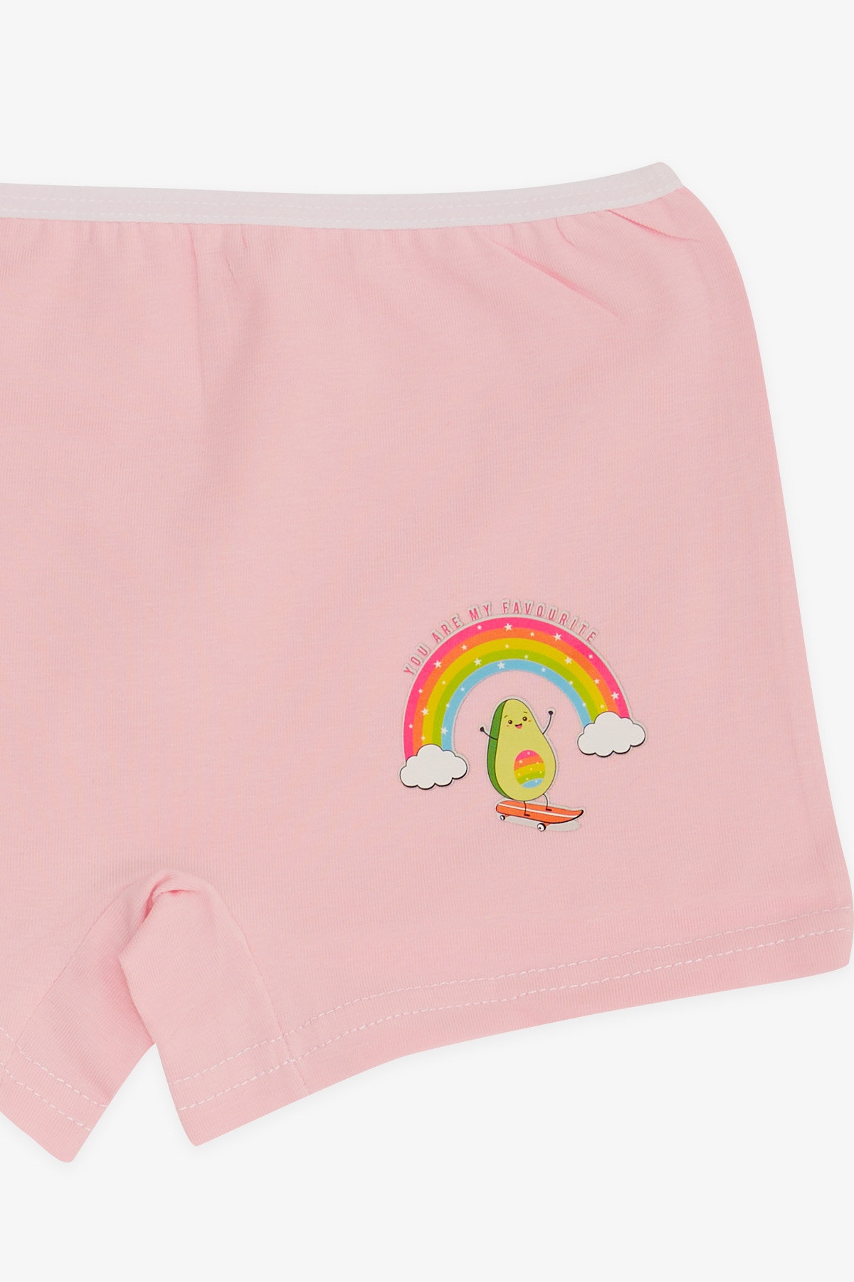 Breeze Kız Çocuk Boxer Kaykaycı Avokado Baskılı Pembe (5-11 Yaş)