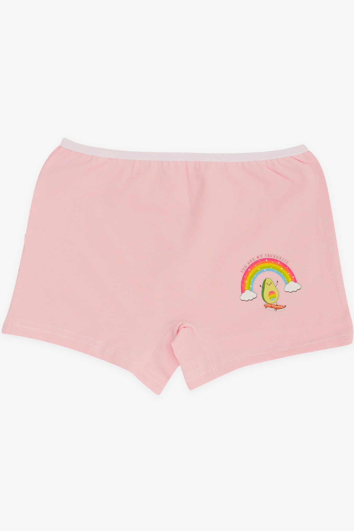 Breeze Kız Çocuk Boxer Kaykaycı Avokado Baskılı Pembe (5-11 Yaş)