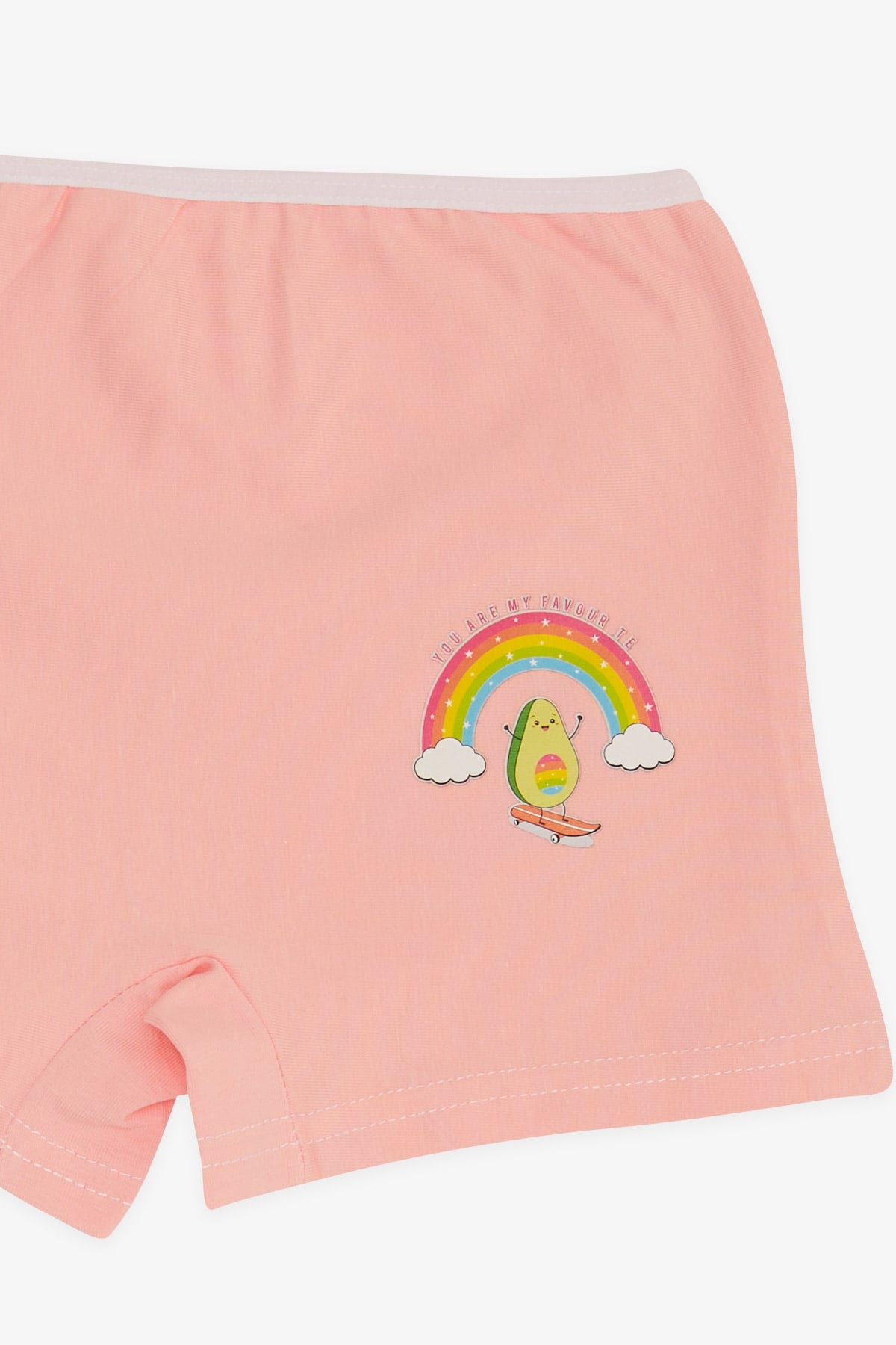 Breeze Kız Çocuk Boxer Kaykaycı Avokado Baskılı Pembe (5-11 Yaş)