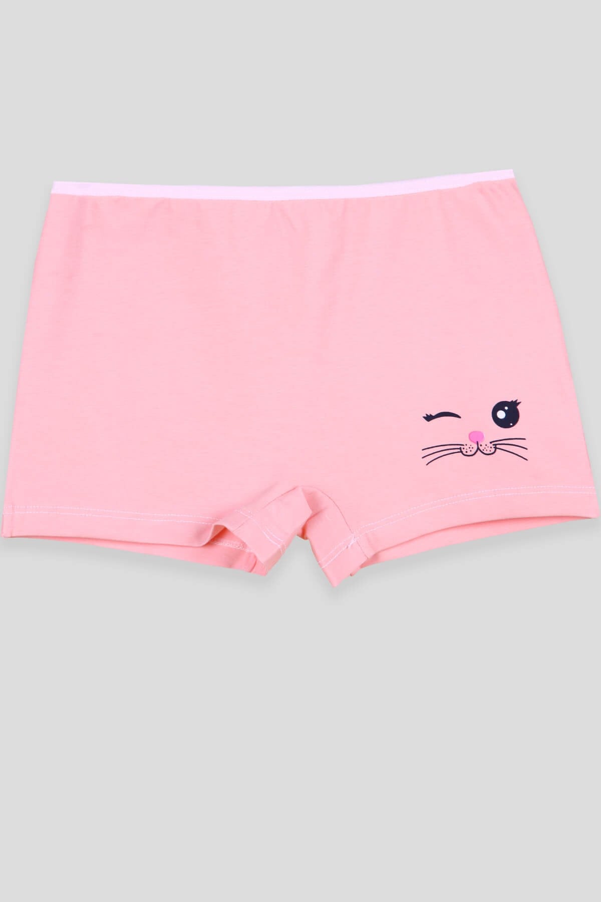 Breeze Kız Çocuk Boxer Kedi Baskılı Somon (11 Yaş)