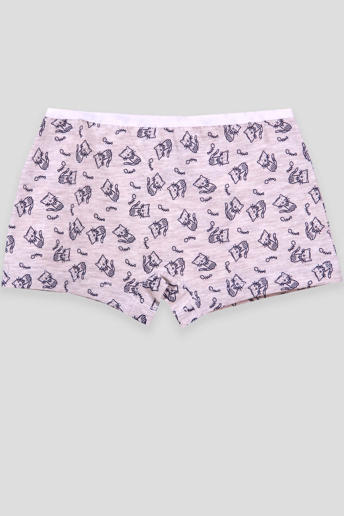 Breeze Kız Çocuk Boxer Kedi Desenli Bej (3Yaş)