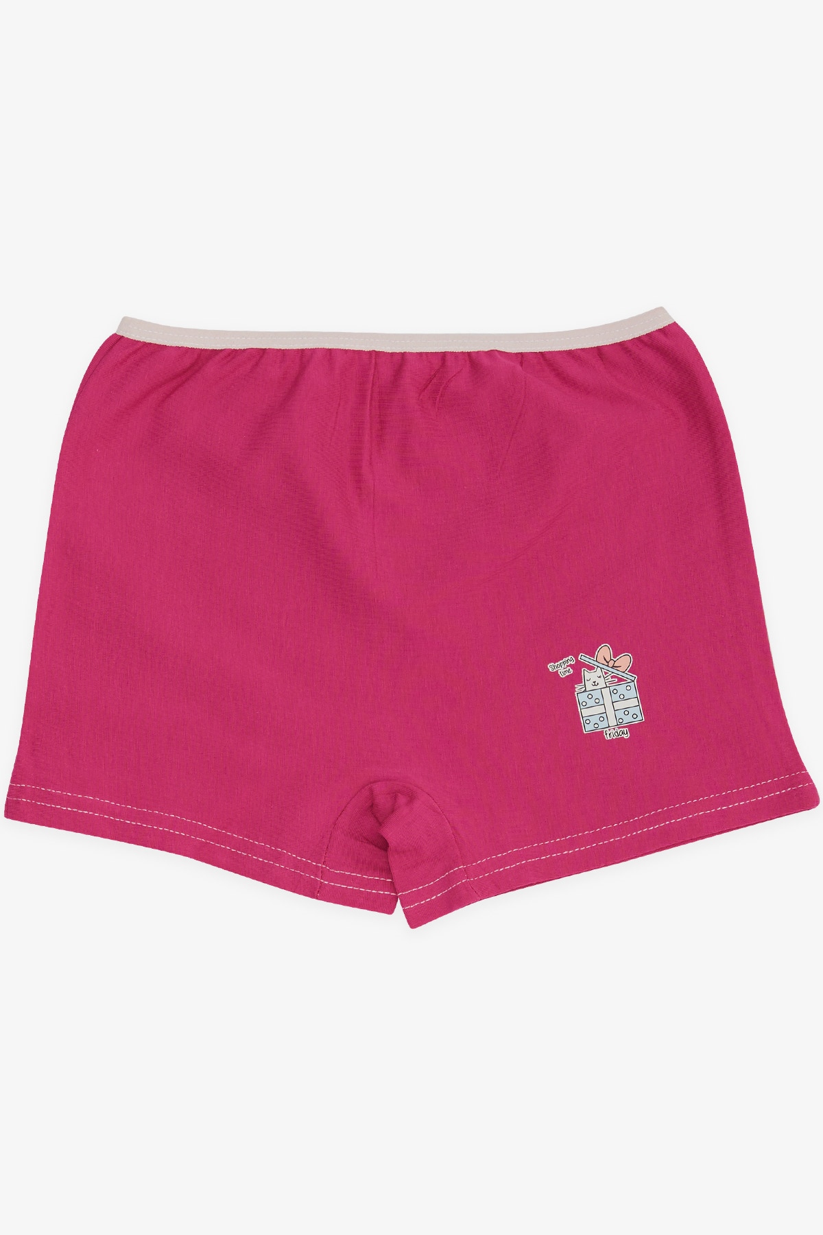 Breeze Kız Çocuk Boxer Kedicik Baskılı Fuşya (5-11 Yaş)