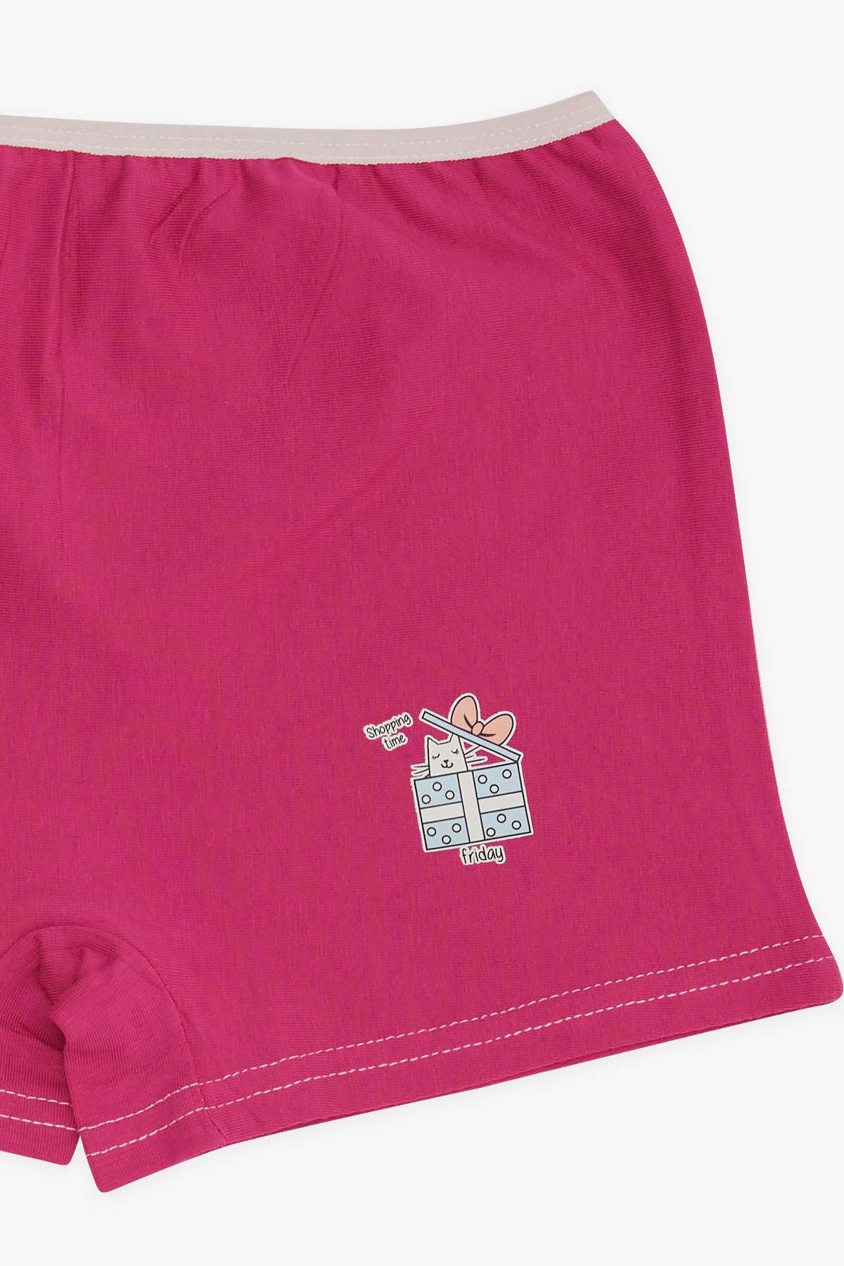 Breeze Kız Çocuk Boxer Kedicik Baskılı Fuşya (5-11 Yaş)