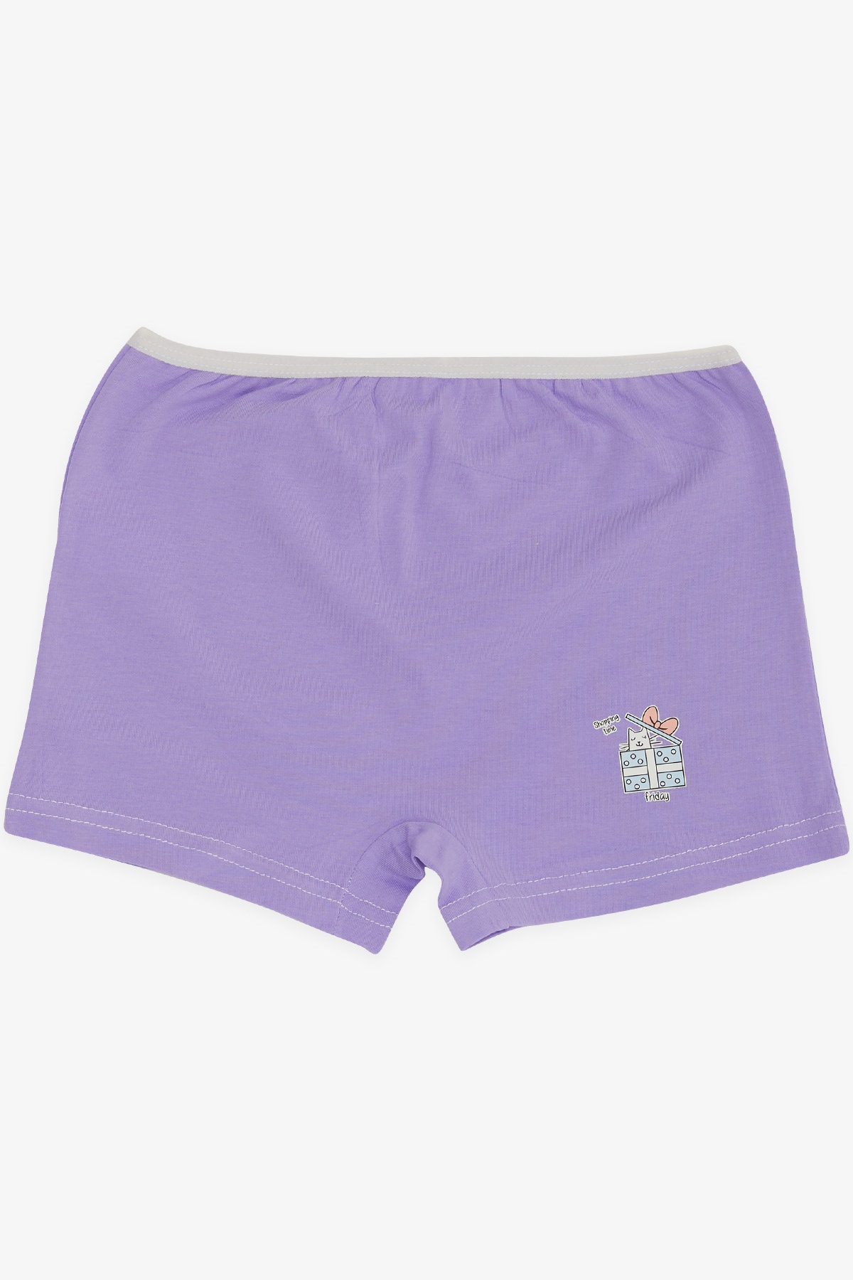 Breeze Kız Çocuk Boxer Kedicik Baskılı Lila (5-11 Yaş)