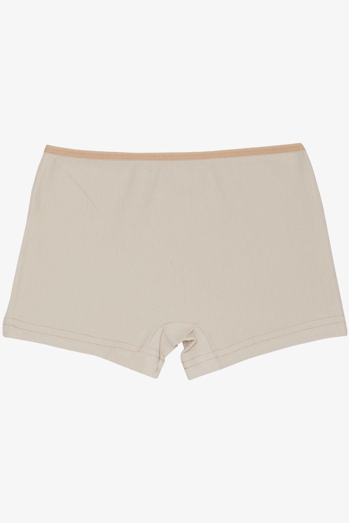 Breeze Kız Çocuk Boxer Kış Temalı Sevimli Ayıcık Baskılı Bej (5-11 Yaş)