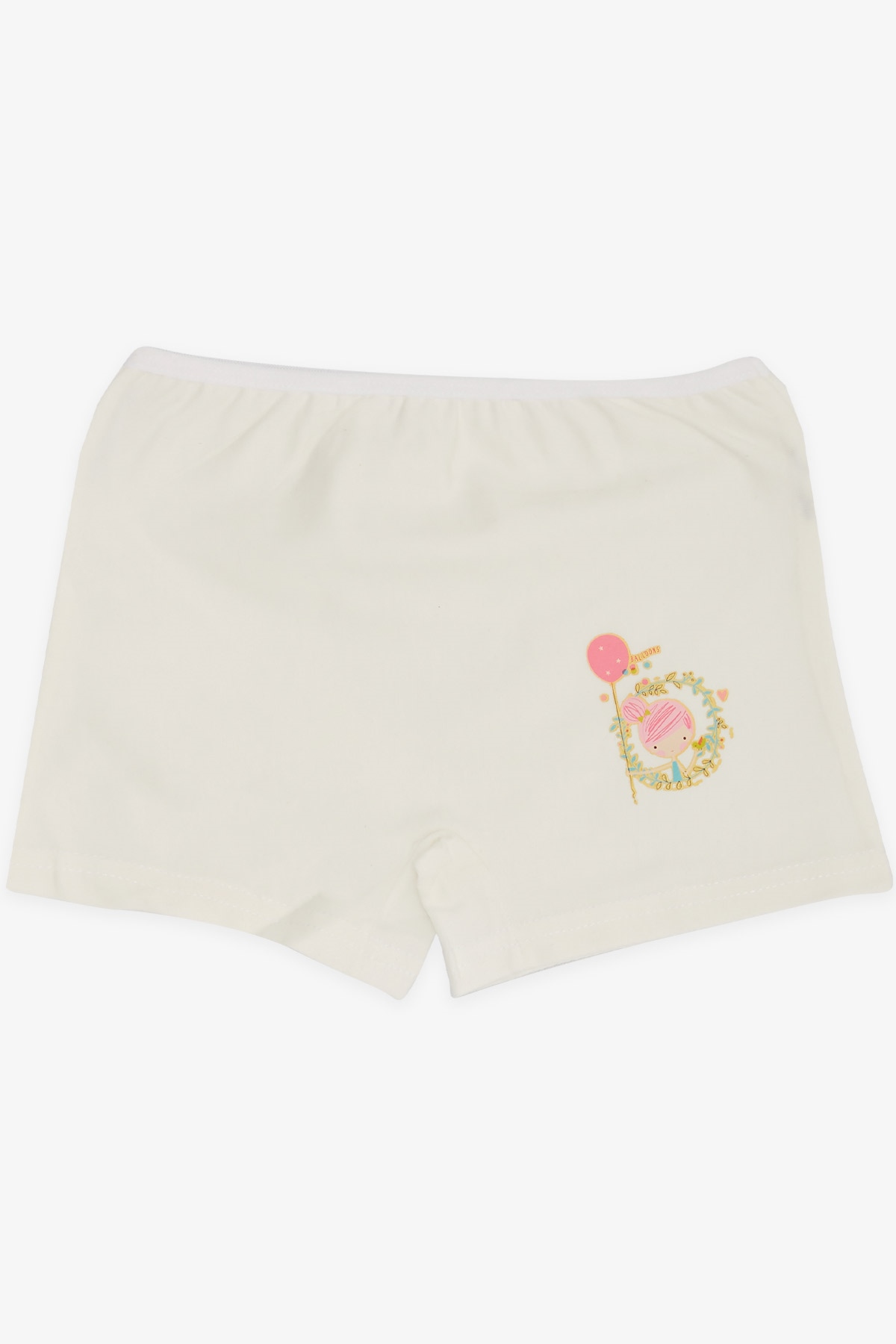 Breeze Kız Çocuk Boxer Kız Baskılı Ekru (5-11 Yaş)