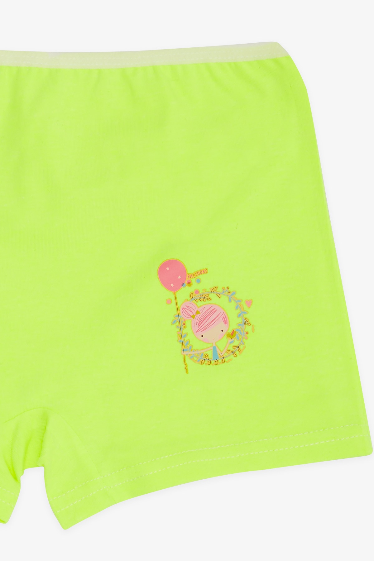 Breeze Kız Çocuk Boxer Kız Baskılı Neon Yeşil (5-11 Yaş)