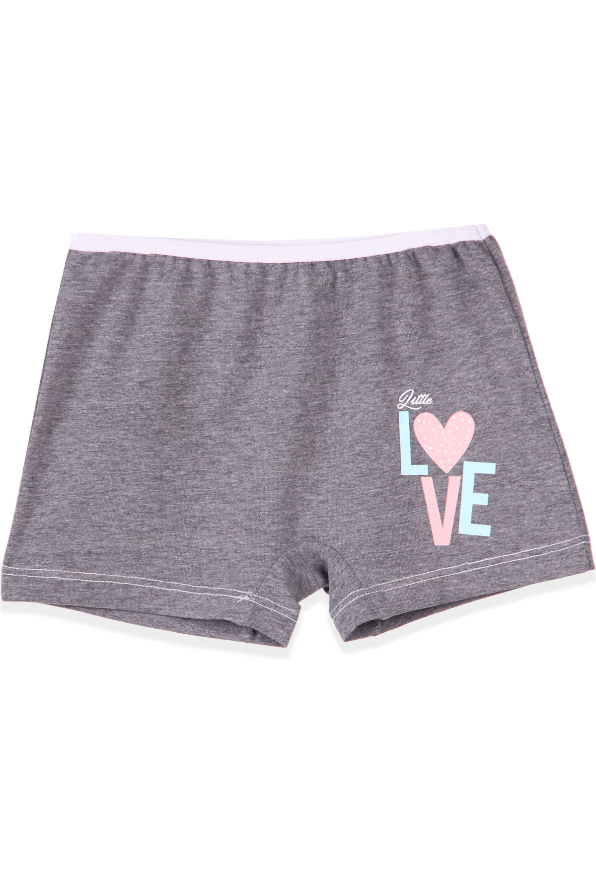 Breeze Kız Çocuk Boxer Love Desenli  Füme (7-11 Yaş)