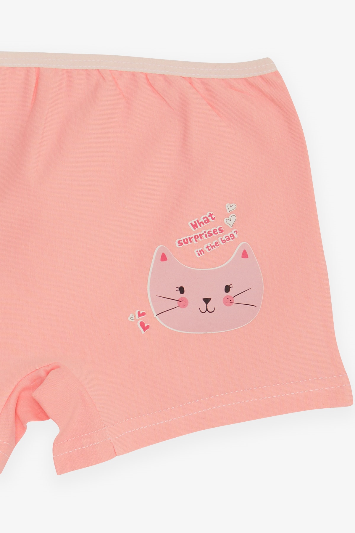 Breeze Kız Çocuk Boxer Meraklı Kedicik Baskılı Pembe (5-11 Yaş)