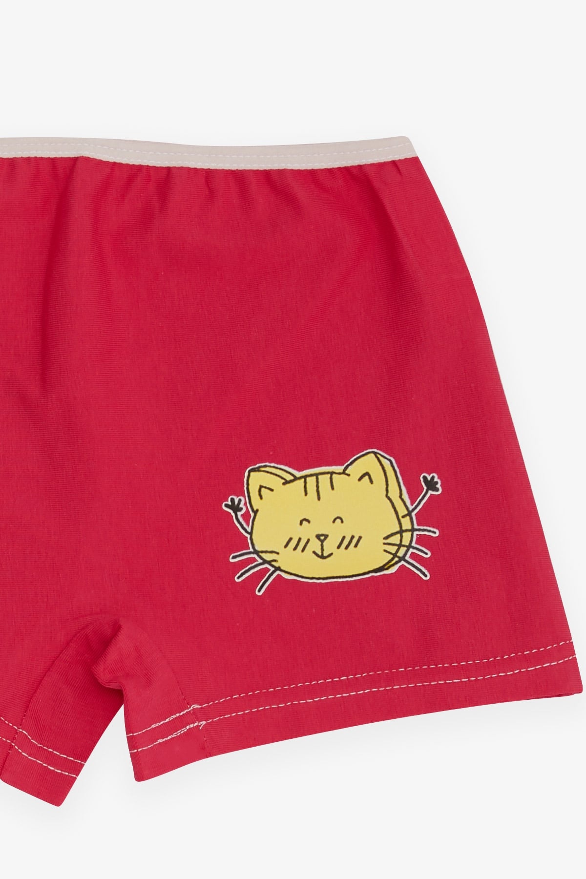 Breeze Kız Çocuk Boxer Neşeli Kedicik Baskılı Fuşya (5-11 Yaş)