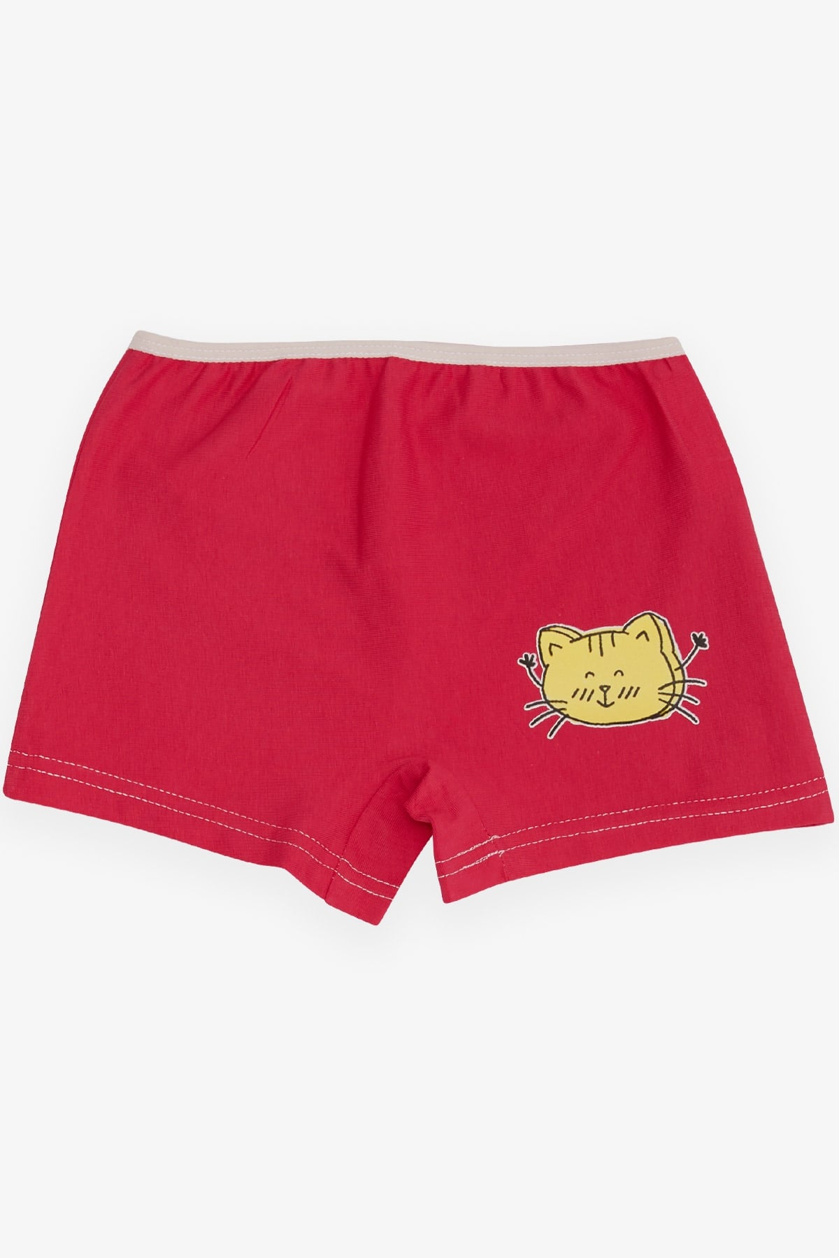 Breeze Kız Çocuk Boxer Neşeli Kedicik Baskılı Fuşya (5-11 Yaş)