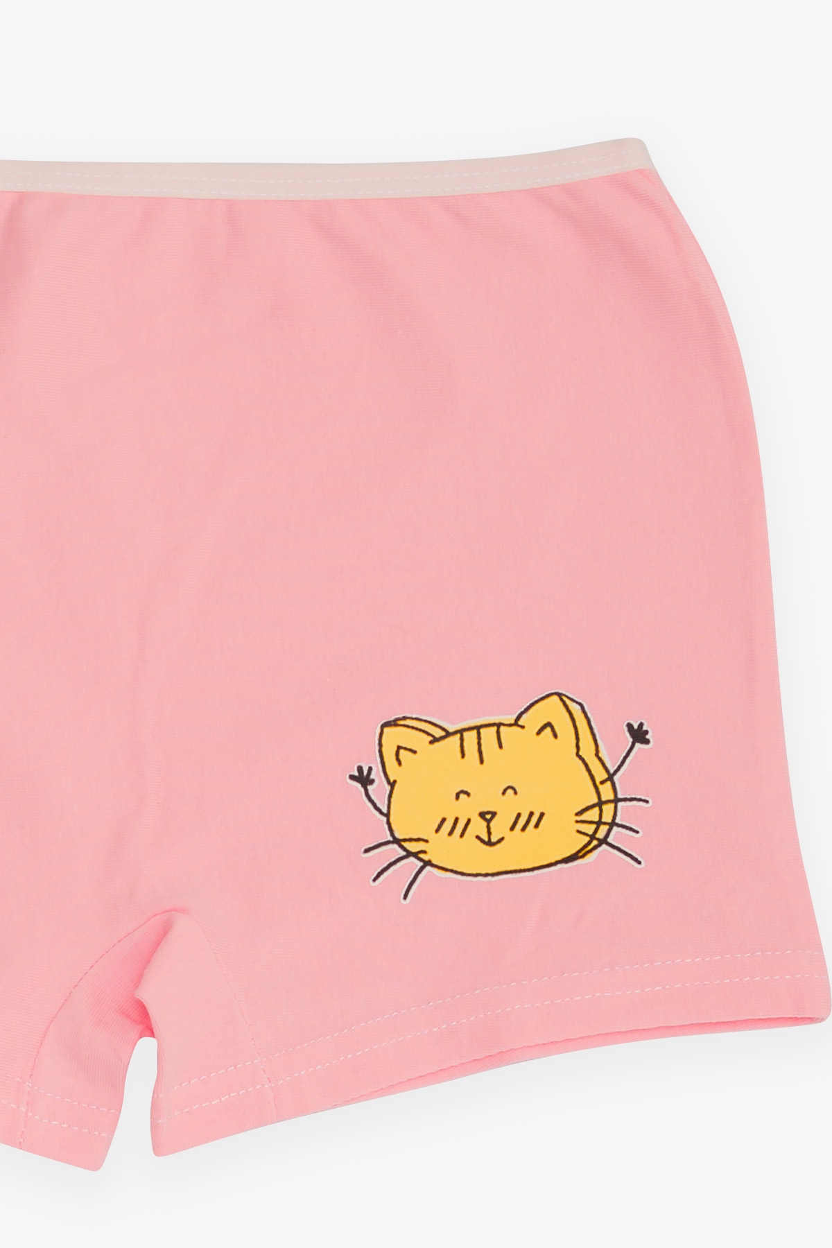 Breeze Kız Çocuk Boxer Neşeli Kedicik Baskılı Pembe (5-11 Yaş)