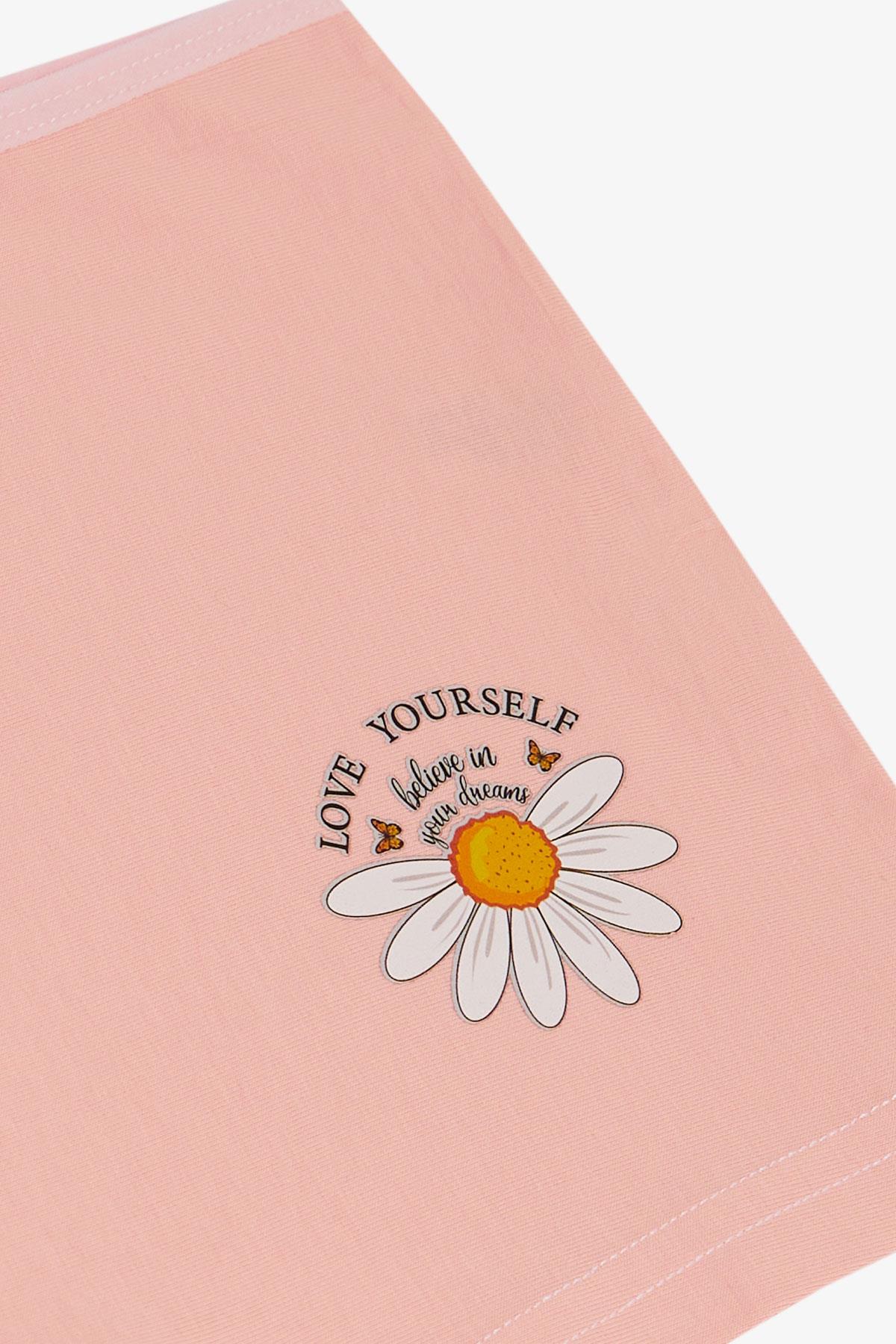 Breeze Kız Çocuk Boxer Papatya Baskılı Pembe (11 Yaş)