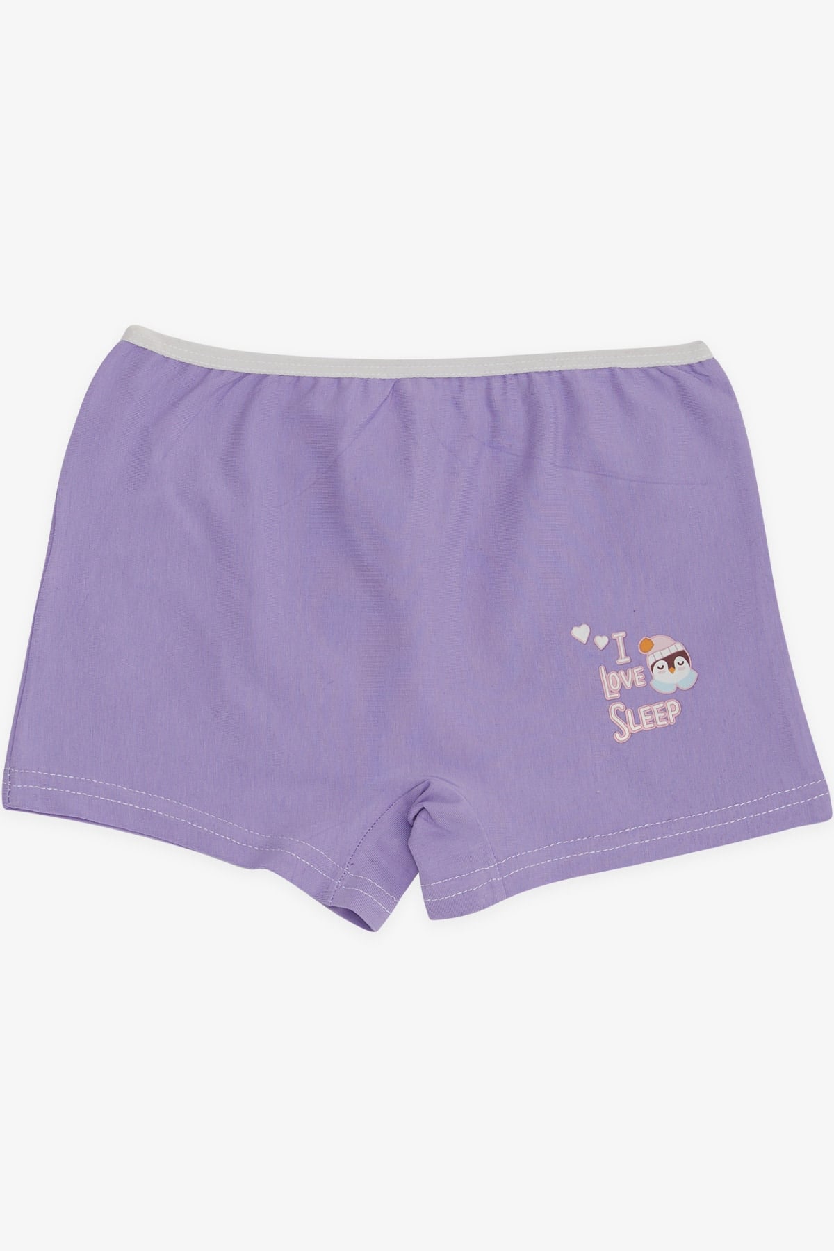 Breeze Kız Çocuk Boxer Penguen Baskılı Lila (5-11 Yaş)