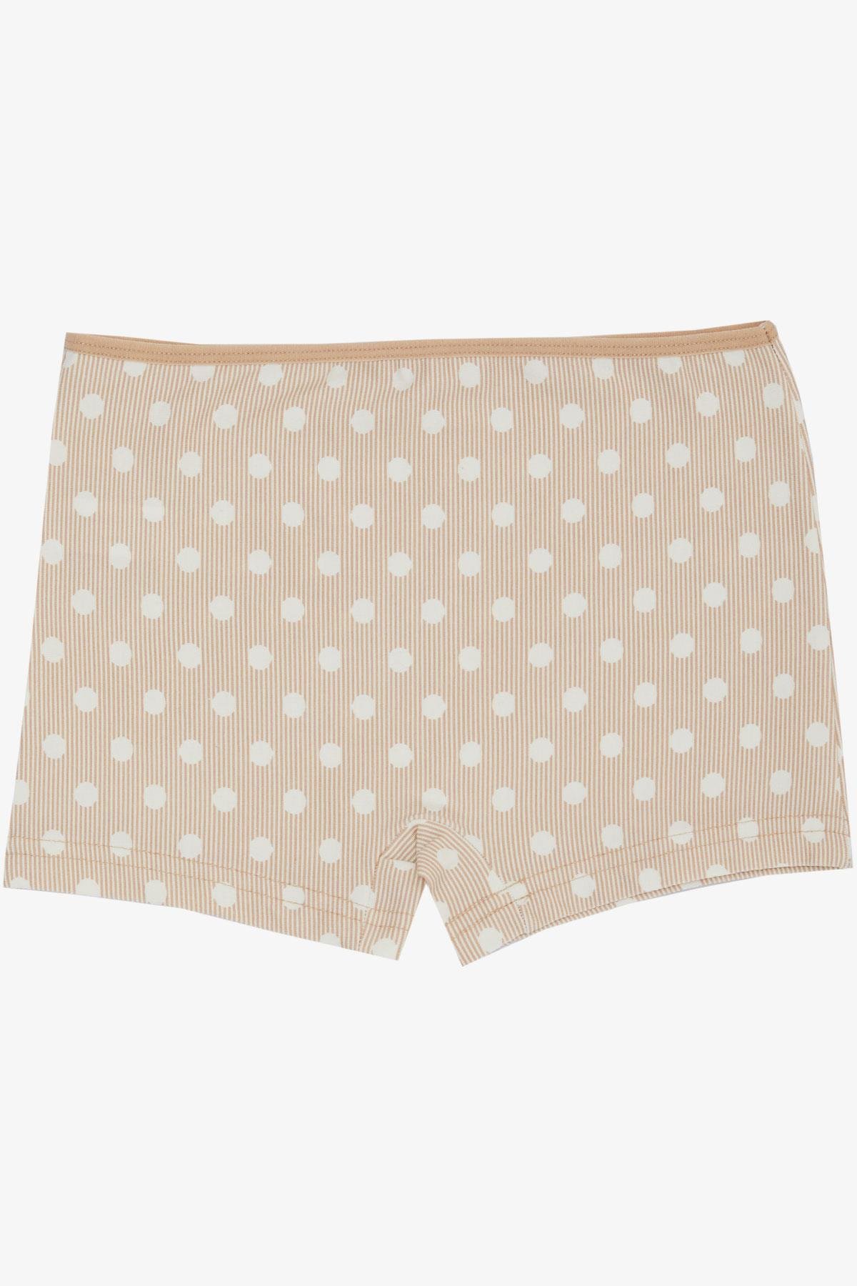 Breeze Kız Çocuk Boxer Puantiye Desenli Bej (11 Yaş)