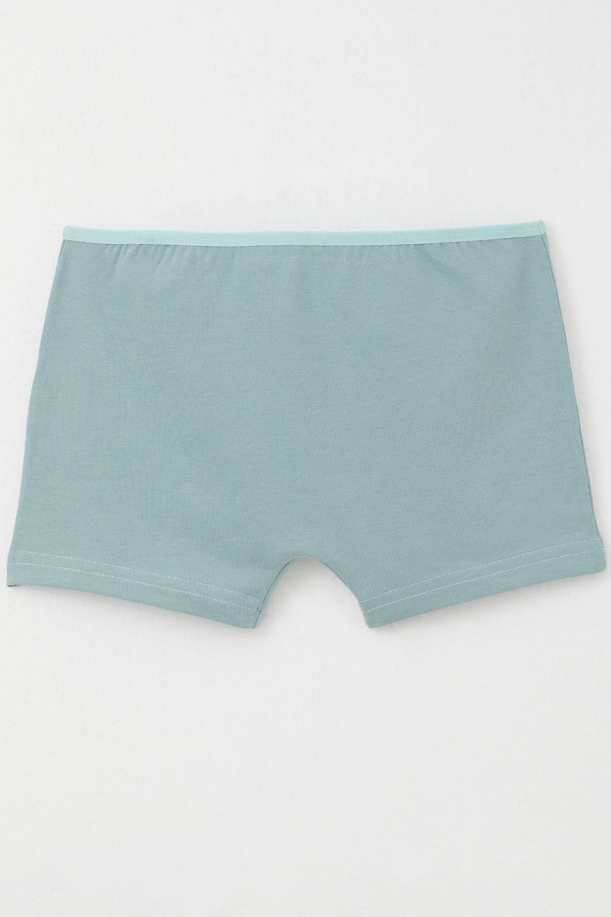Breeze Kız Çocuk Boxer Sevimli Kedicik Baskılı Mint Yeşili (11 Yaş)
