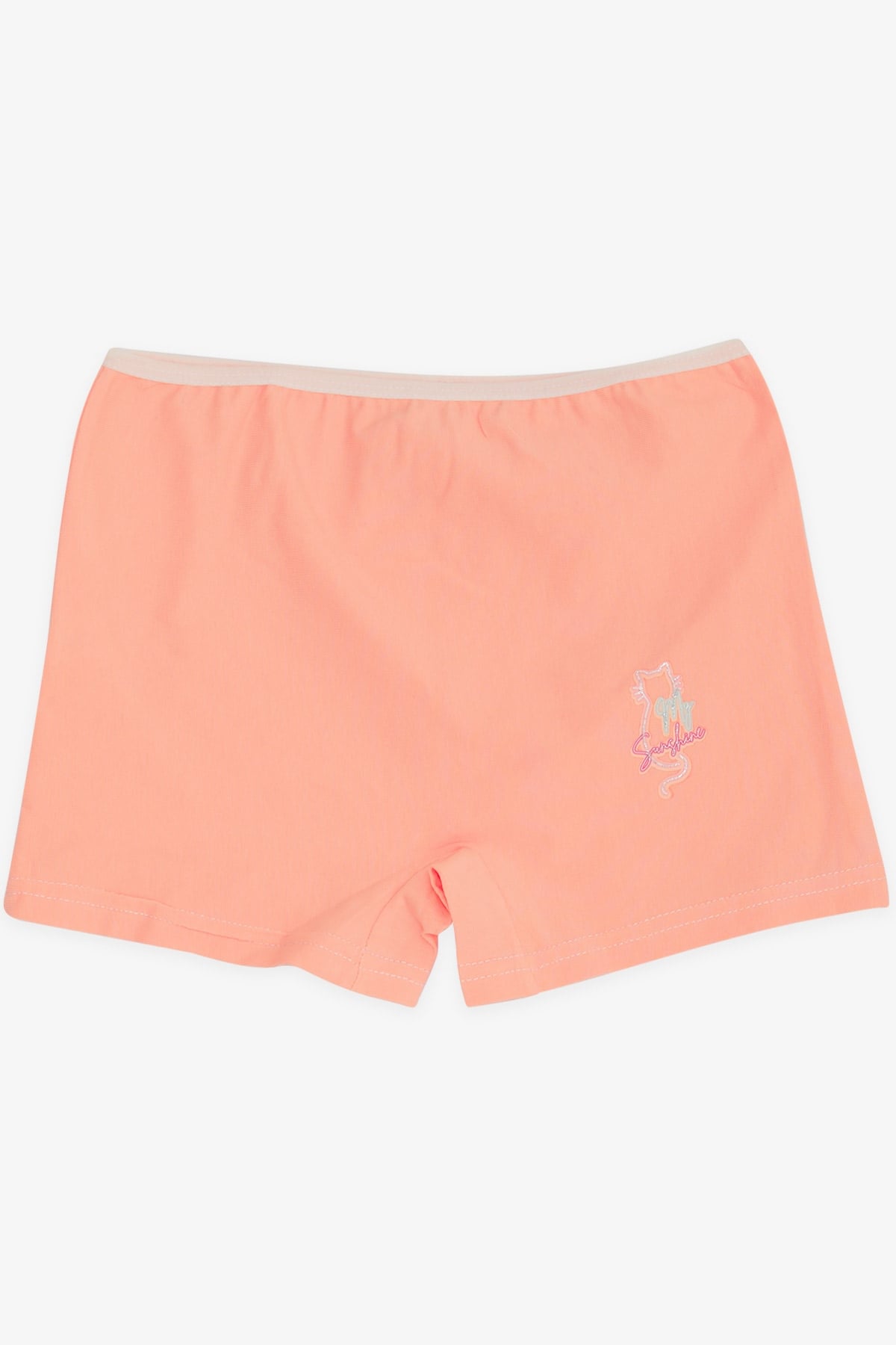 Breeze Kız Çocuk Boxer Simli Yazı Baskılı Pudra (5-11 Yaş)