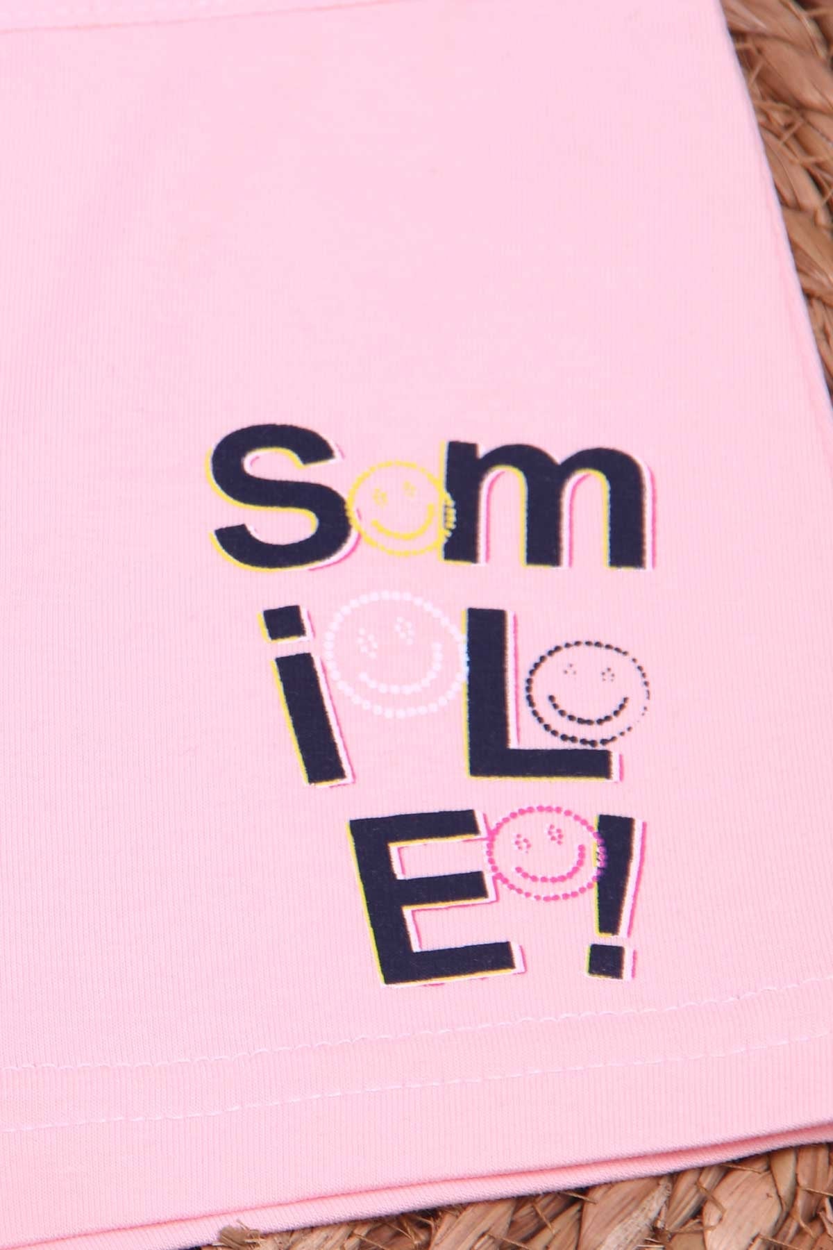 Breeze Kız Çocuk Boxer Smile Baskılı Pudra (6 Yaş)