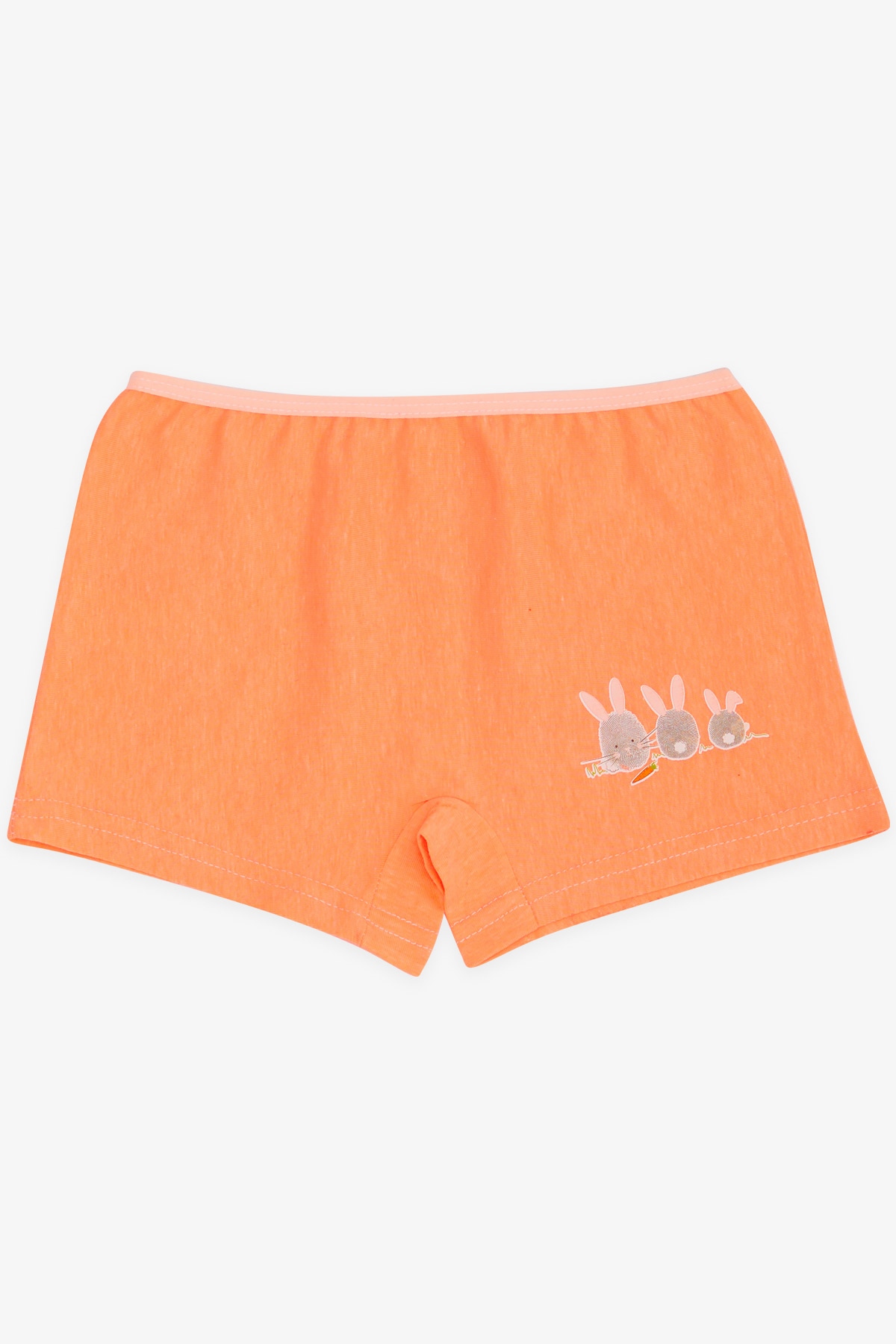 Breeze Kız Çocuk Boxer Tavşancık Baskılı Neon Turuncu (5-11 Yaş)