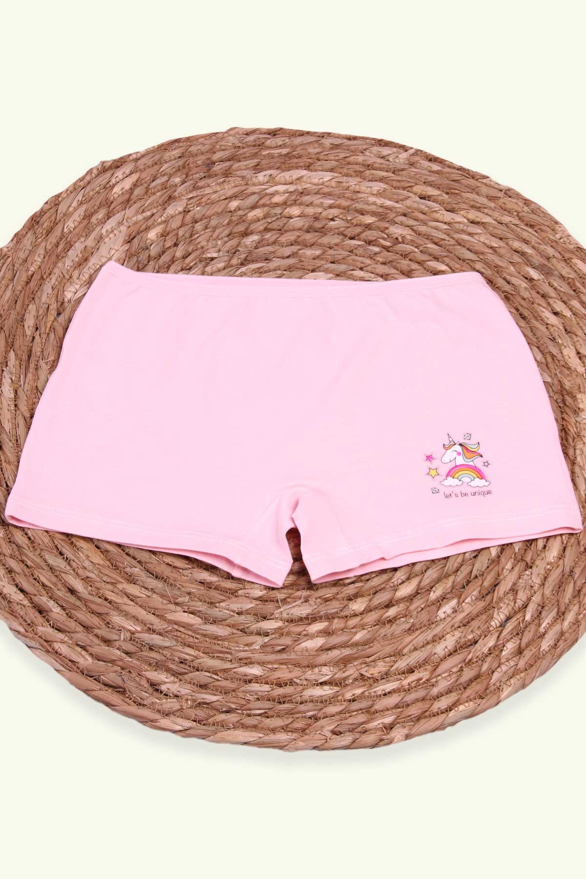 Breeze Kız Çocuk Boxer Unicorn Pudra (8 Yaş)