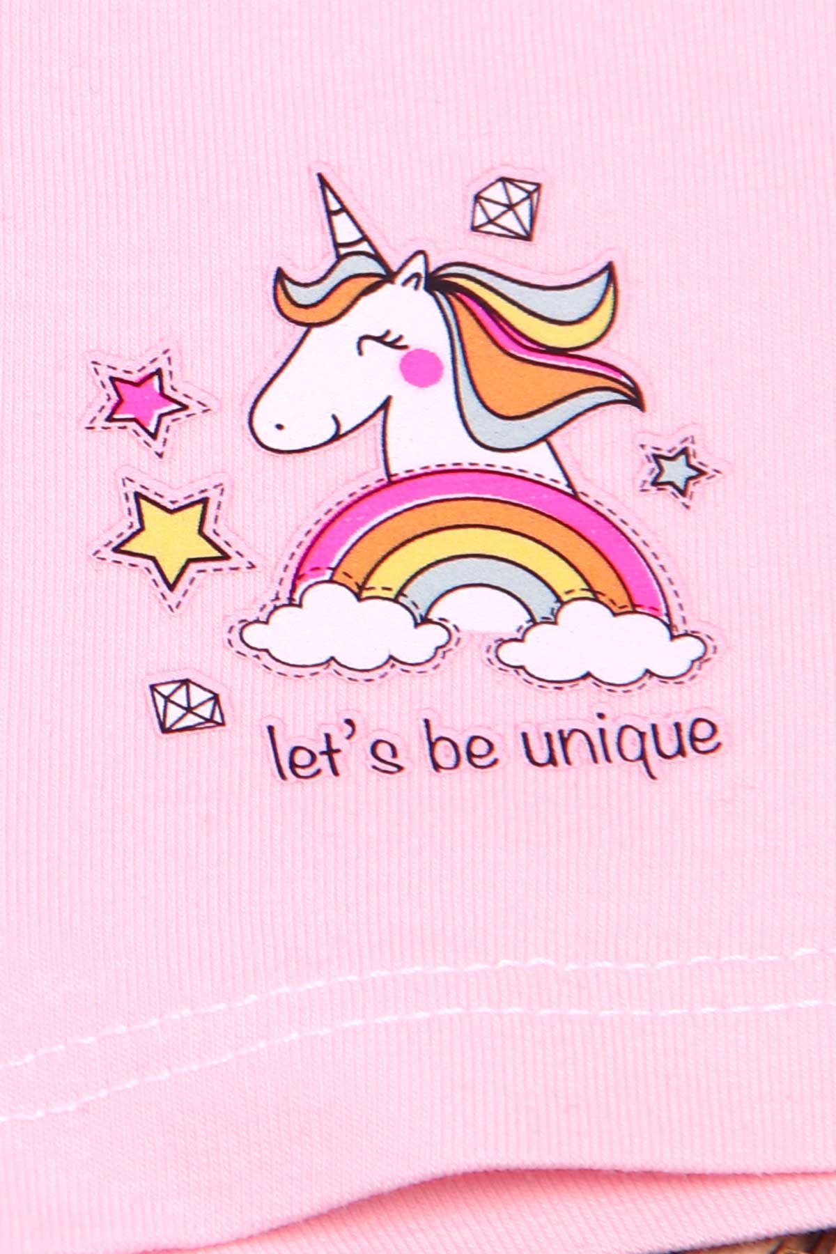 Breeze Kız Çocuk Boxer Unicorn Pudra (8 Yaş)