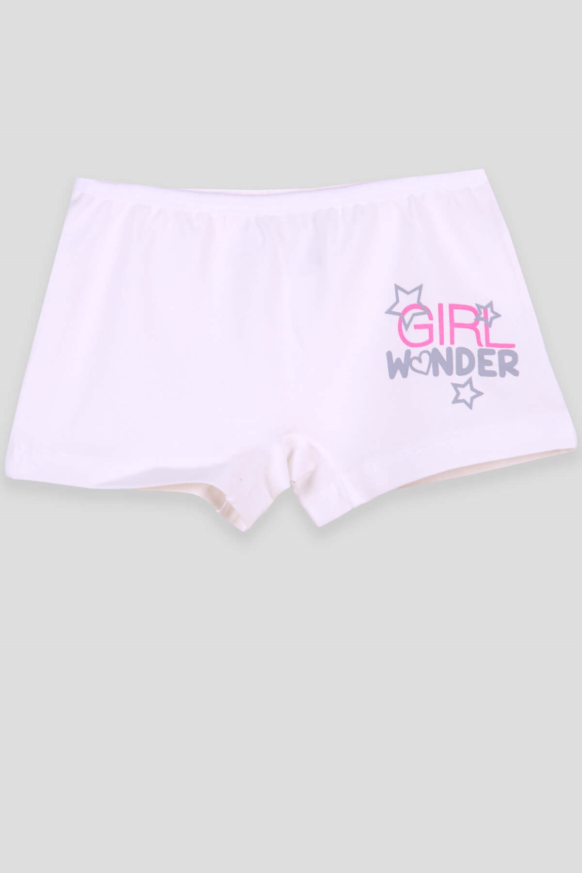 Breeze Kız Çocuk Boxer Yazı Baskılı Ekru (3-11 Yaş)