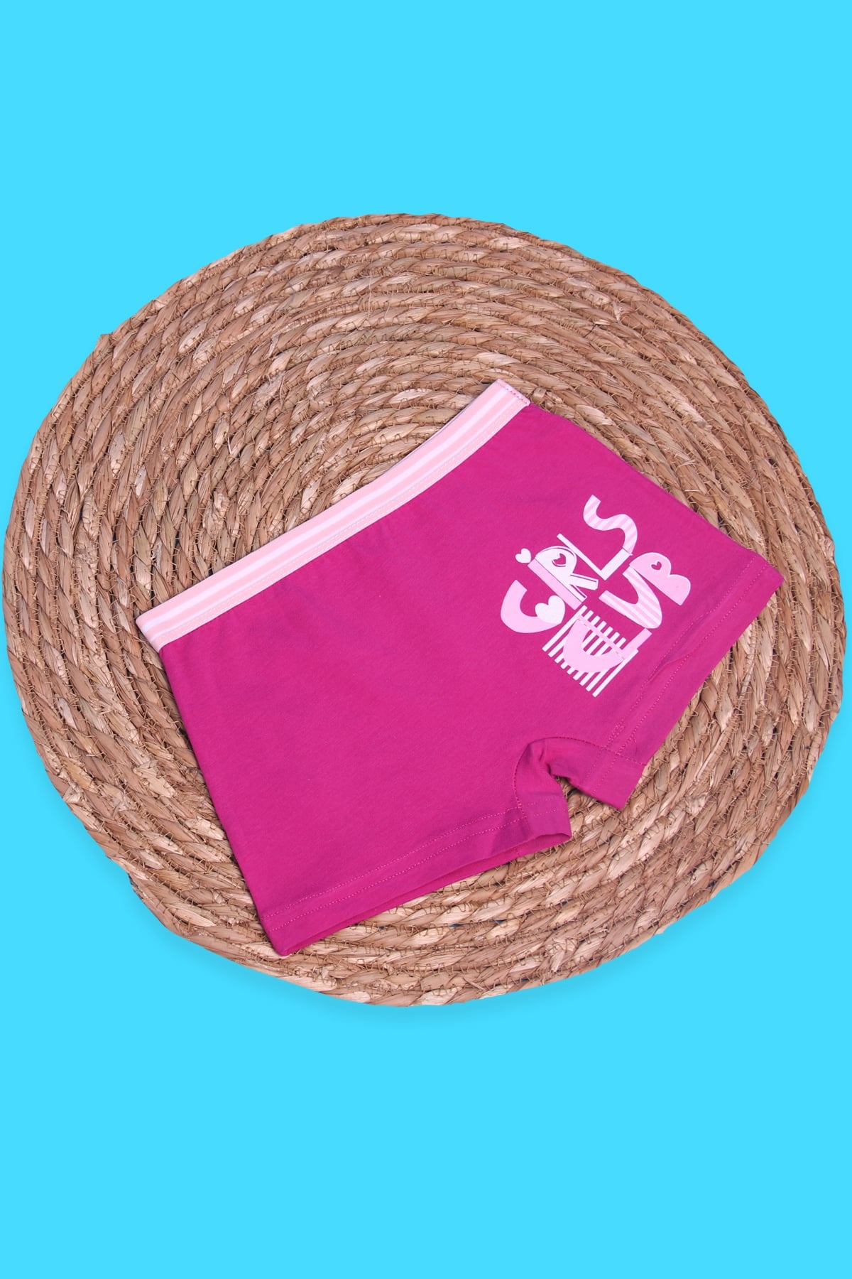Breeze Kız Çocuk Boxer Yazı Baskılı Mor (3-11 Yaş)