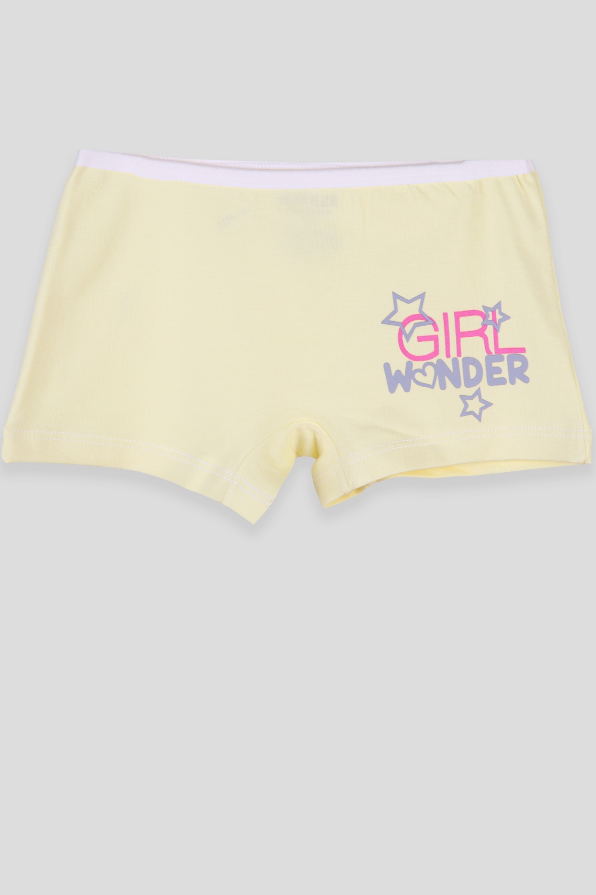 Breeze Kız Çocuk Boxer Yazı Baskılı Sarı (3-11 Yaş)