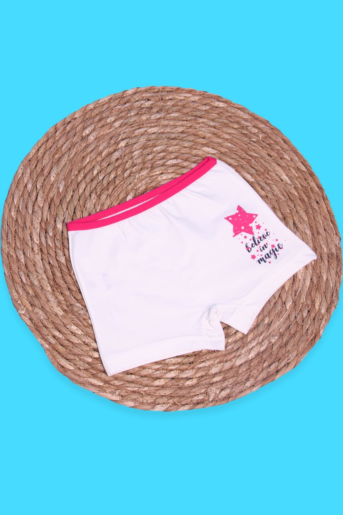 Breeze Kız Çocuk Boxer Yıldız Baskılı Ekru (3-11 Yaş)