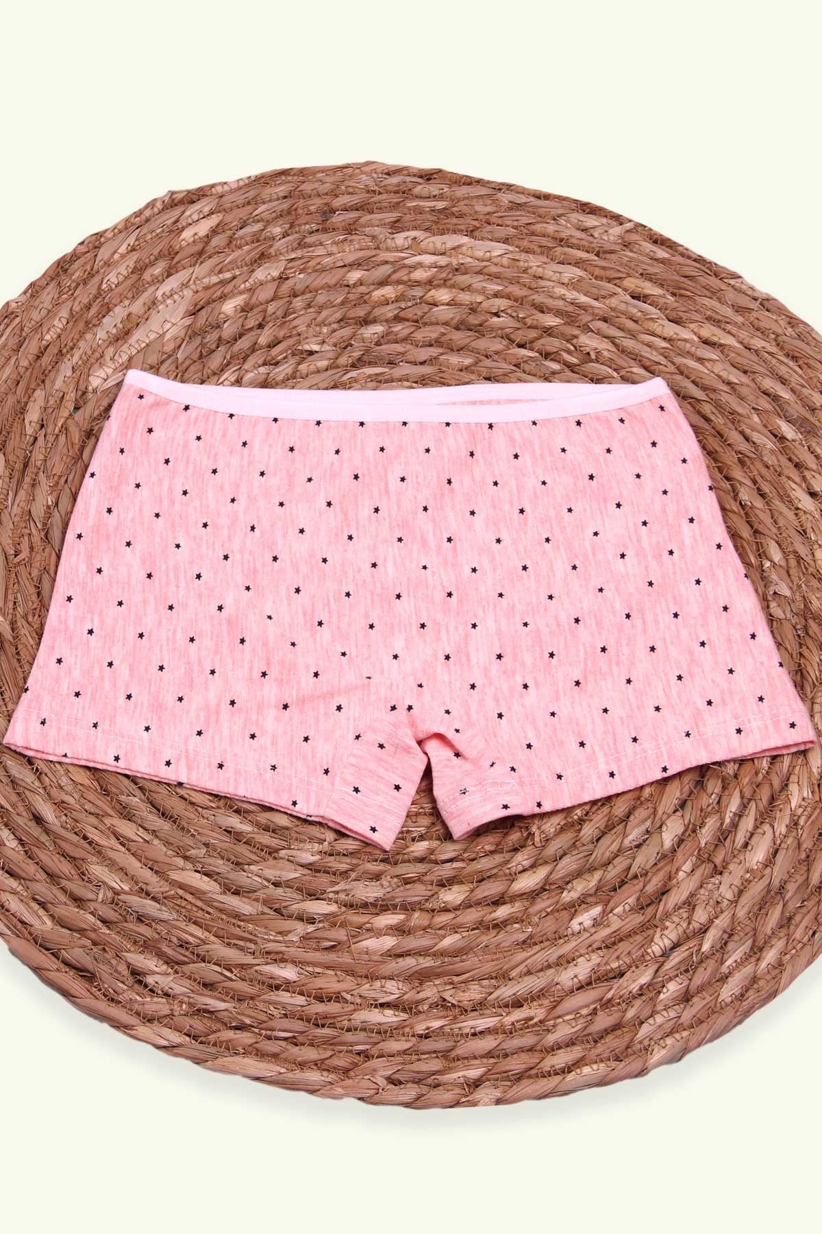 Breeze Kız Çocuk Boxer Yıldızlı Somon Melanj (8 Yaş)