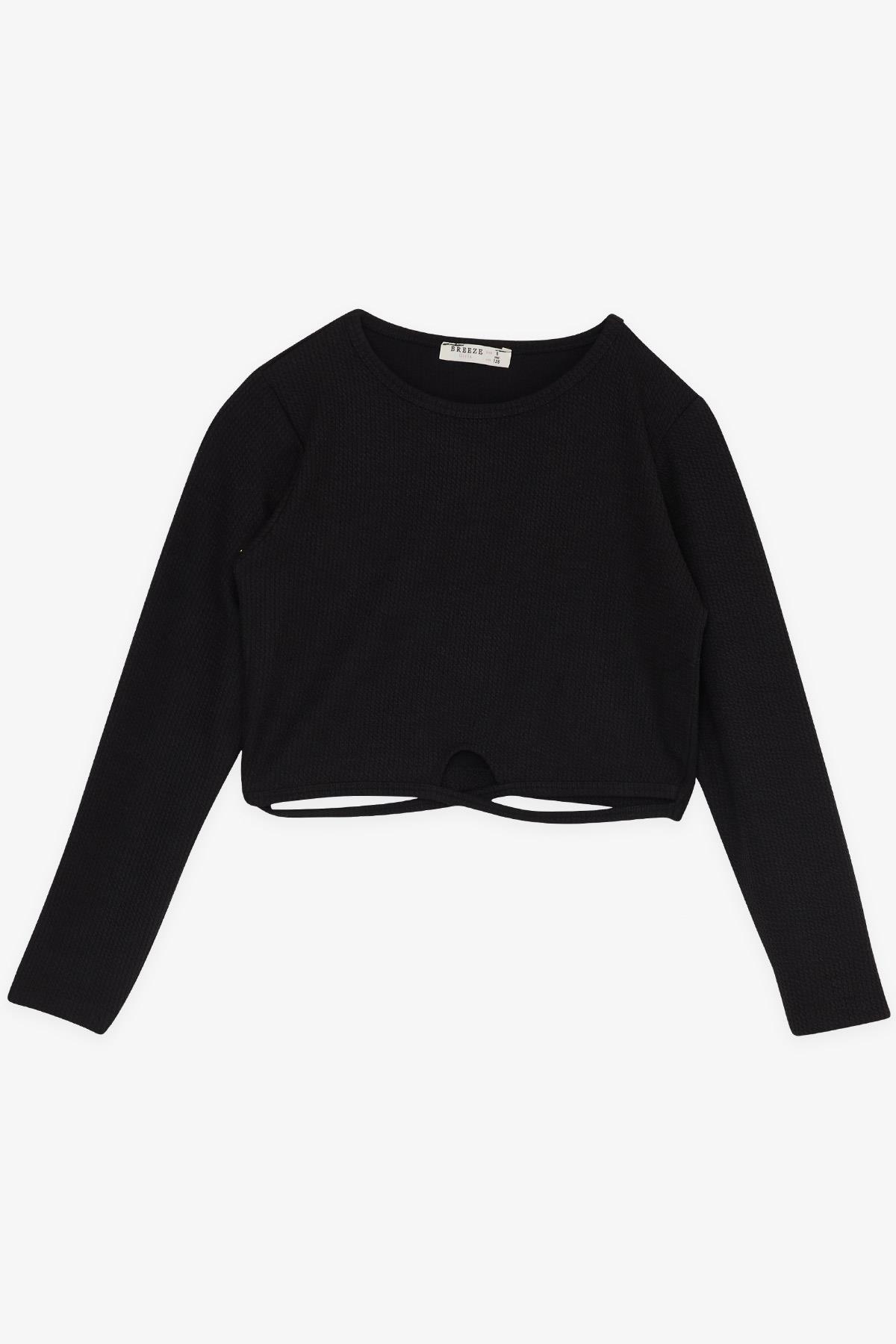 Breeze Kız Çocuk Crop Taytlı Takım Siyah (8-14 Yaş)