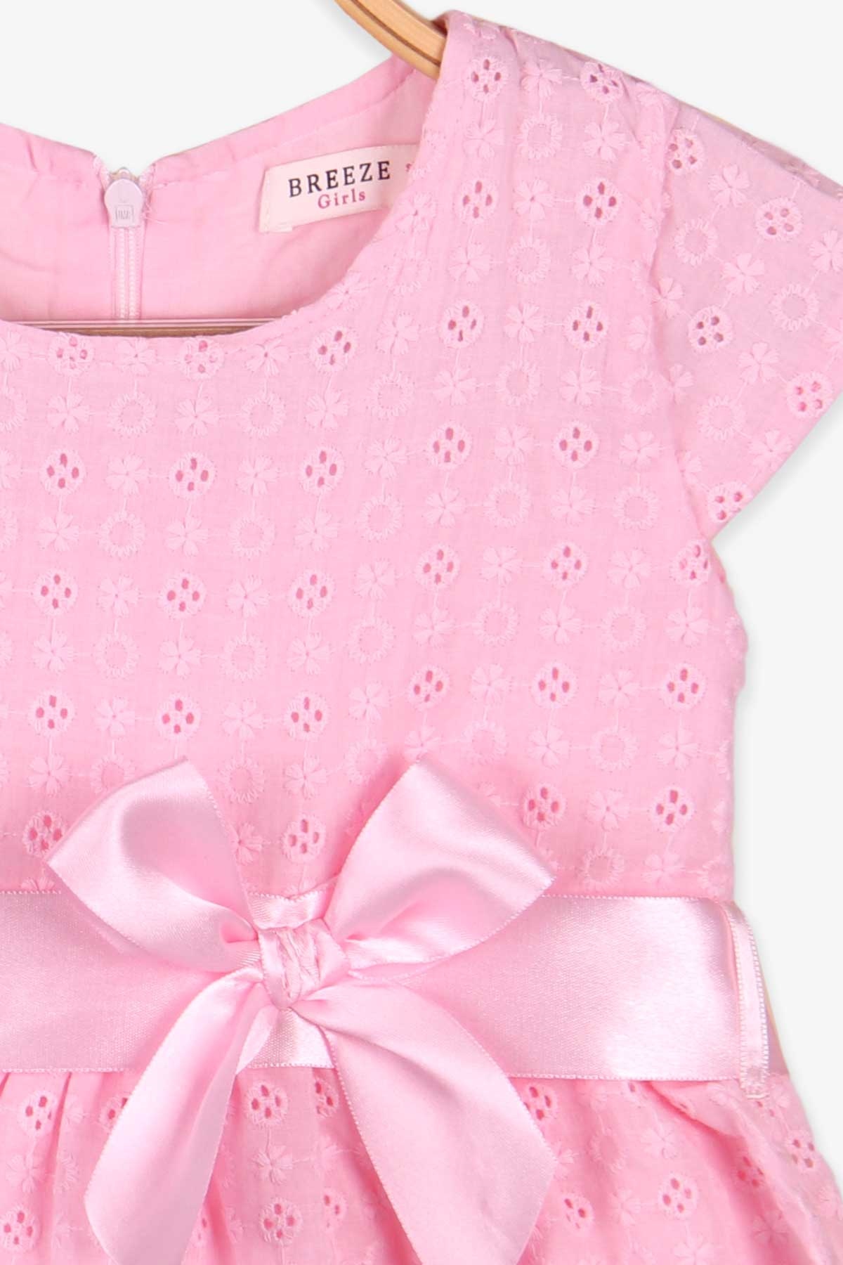 Breeze Kız Çocuk Elbise Basic Kurdeleli Pembe (3-8 Yaş)