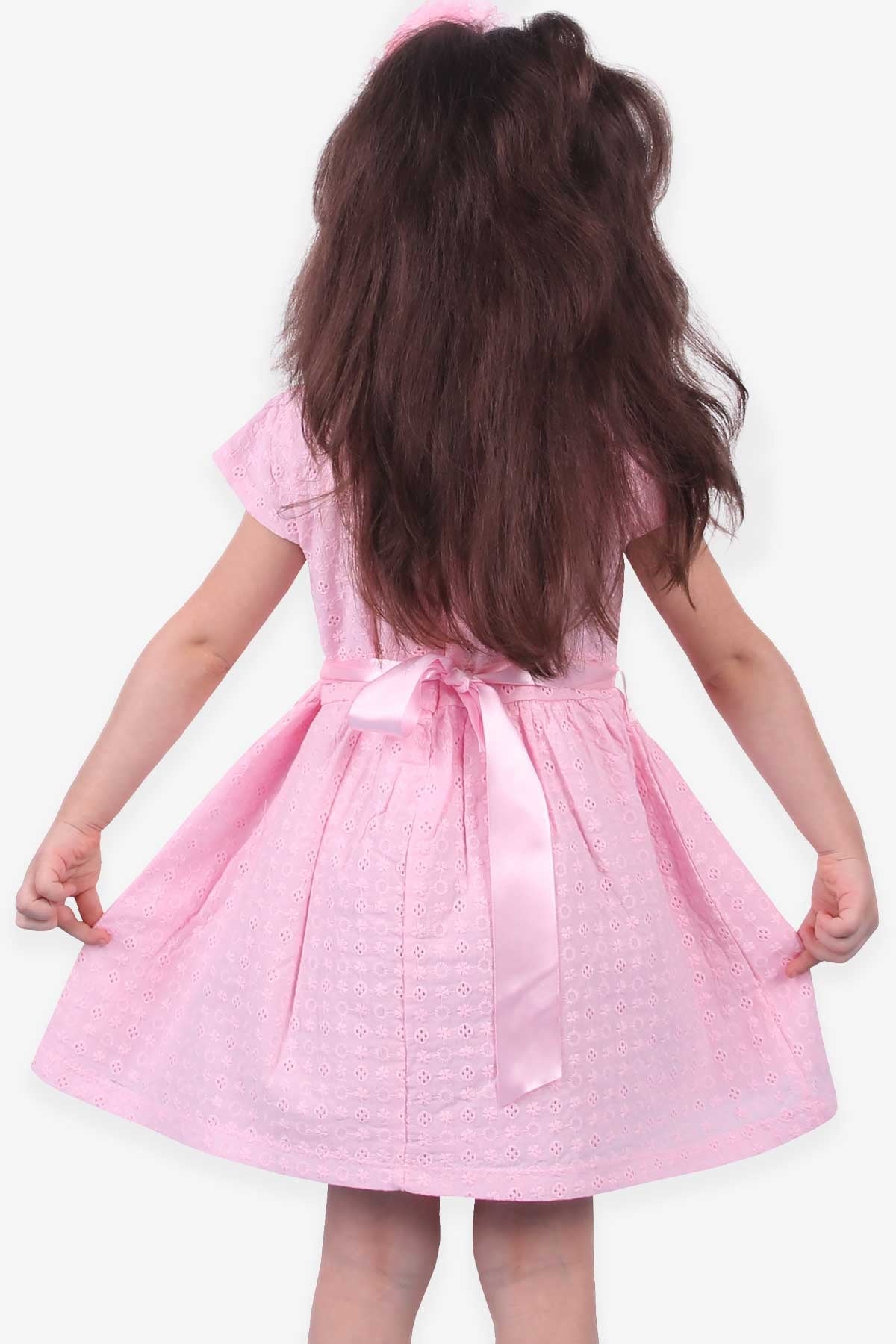Breeze Kız Çocuk Elbise Basic Kurdeleli Pembe (3-8 Yaş)