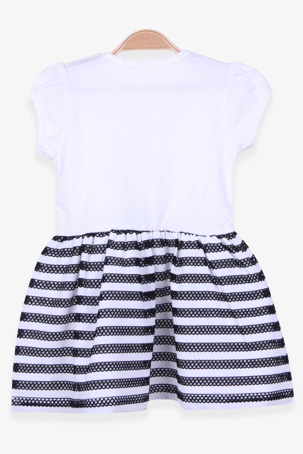 Breeze Kız Çocuk Elbise Baskılı Ekru (1.5-5 Yaş)