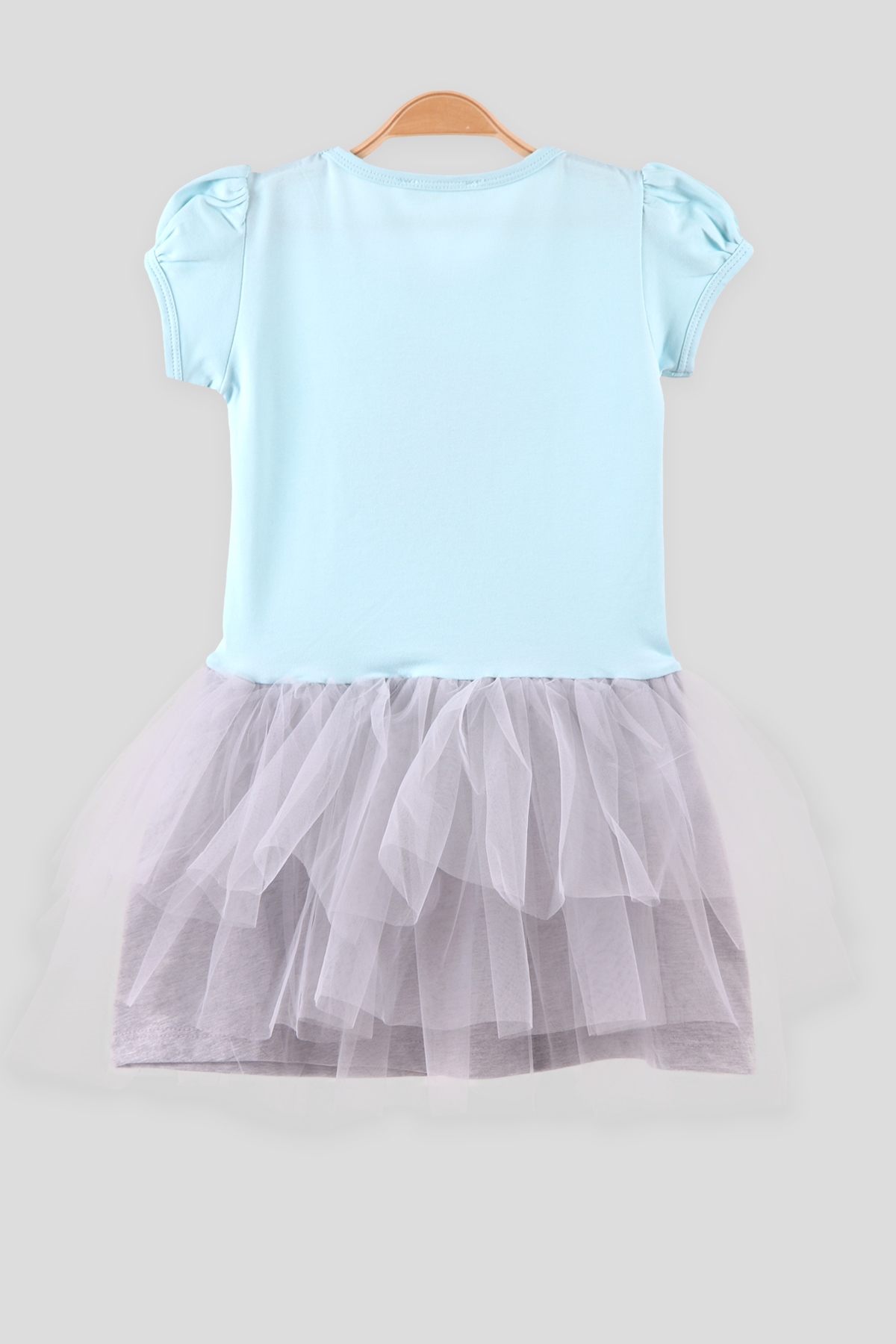 Breeze Kız Çocuk Elbise Kalp Pullu Tütü Turkuaz (5-10 Yaş)